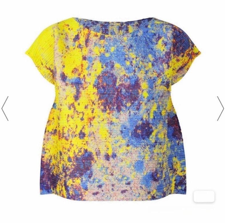 Issey Miyake Issey Miyake size:3 Yellow and blue pleated starry sky sho Size XS / US 0-2 / IT 36-38 - 1 Thumbnail