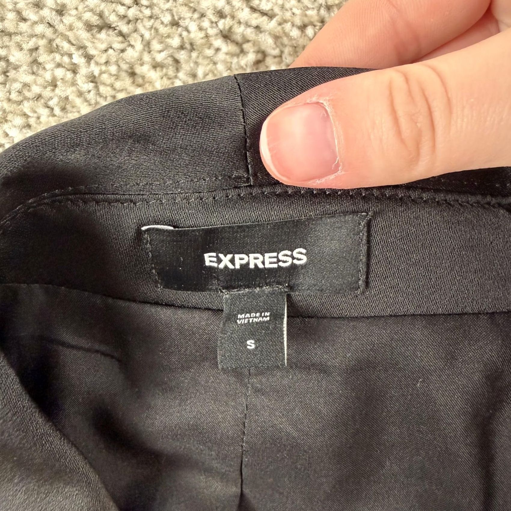 Express Express Satin Tuxedo - Black Formal Womens Blazer Jacket - Sizes S - Size S / US 4 / IT 40 - 3 Thumbnail