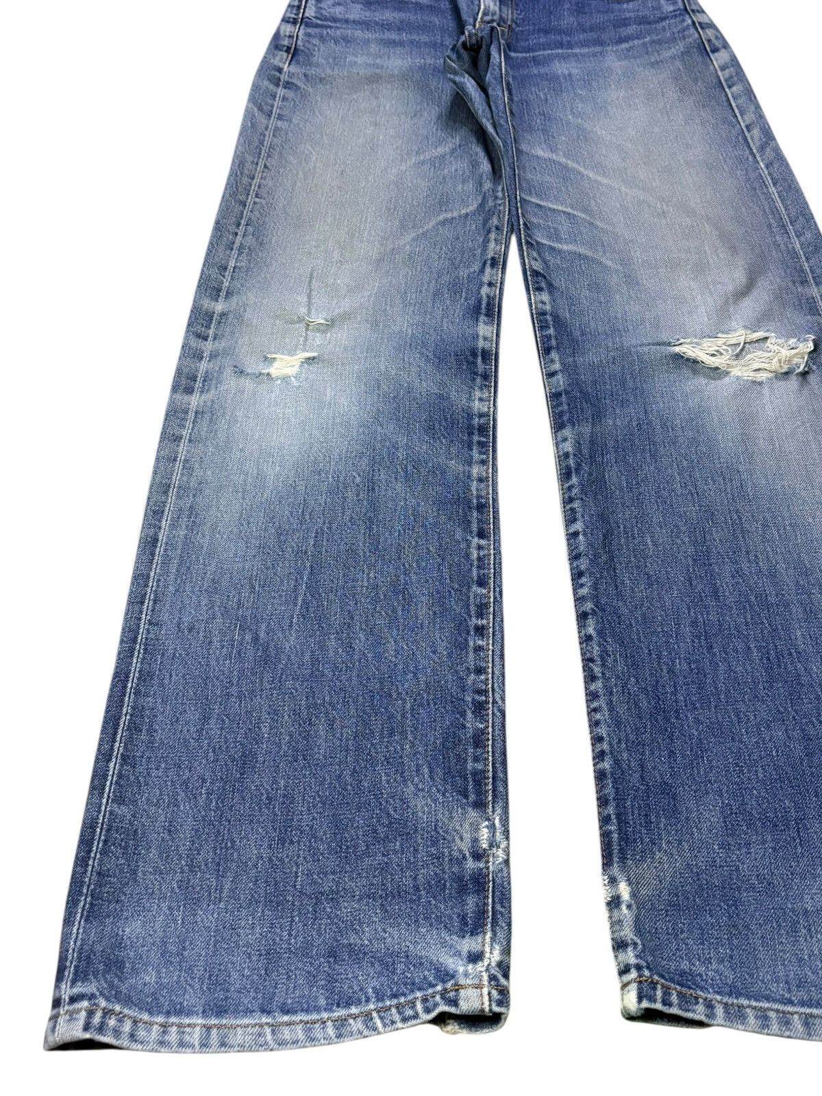 LVC × Levi's × Levi's Vintage Clothing Vintage 80s Levis 503B Big E Selvedge Distress Baggy Jeans Size US 31 - 6 Thumbnail