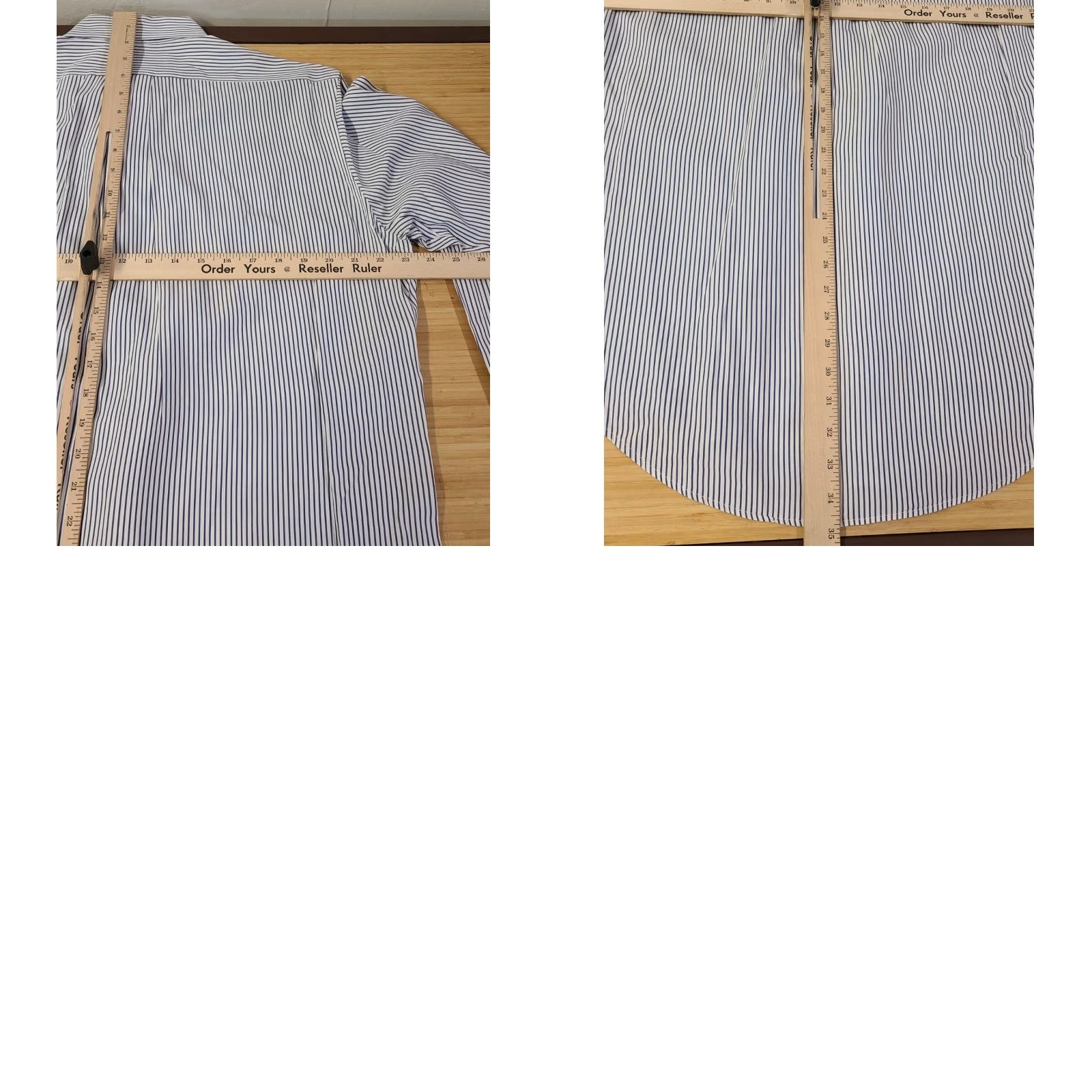 Polo Ralph Lauren Ralph Lauren Shirt Mens 15.5 Blue White Stripes Button-Up Long Sleeve Casual Formal Party/Cocktail Travel Gross? Size US L / EU 52-54 / 3 - 8 Thumbnail