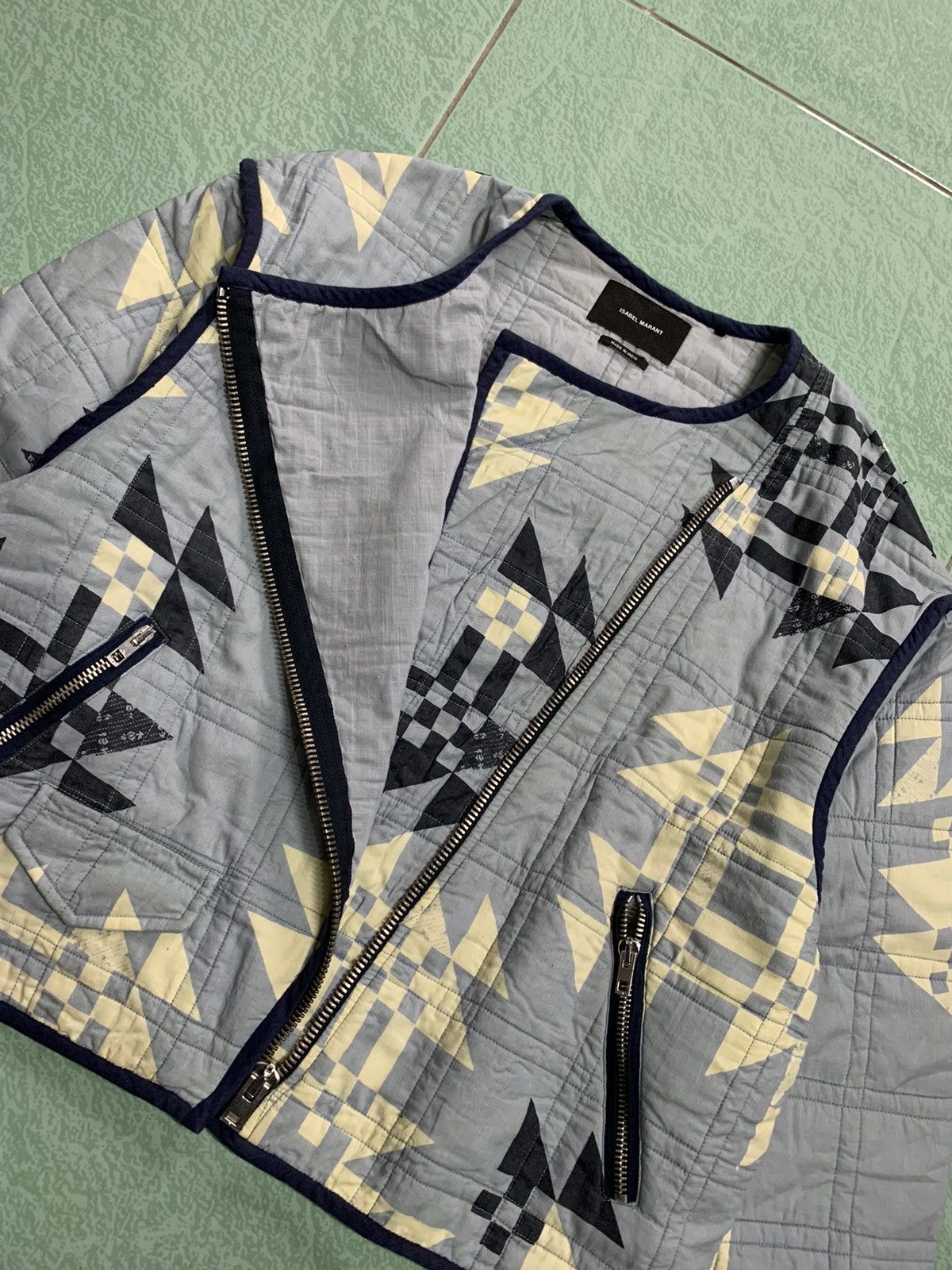 Isabel Marant ISABEL MARANT BLUE LAZEL ORIGAMI QUILTED JACKET Size M / US 6-8 / IT 42-44 - 3 Thumbnail