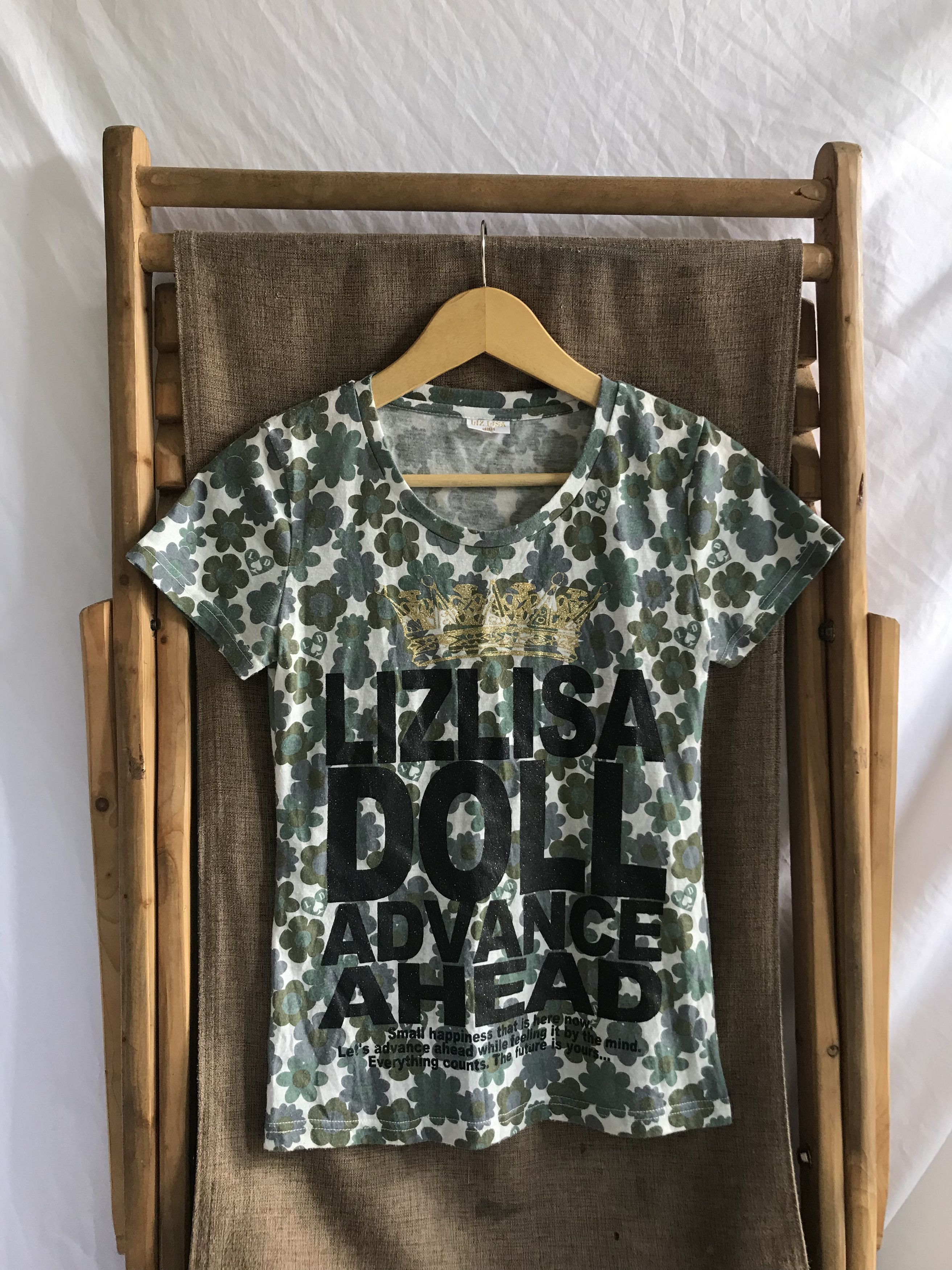 LIZ LISA liz Lisa Doll Japanese Poem Baby Tee Style Size XS / US 0-2 / IT 36-38 - 1 Thumbnail