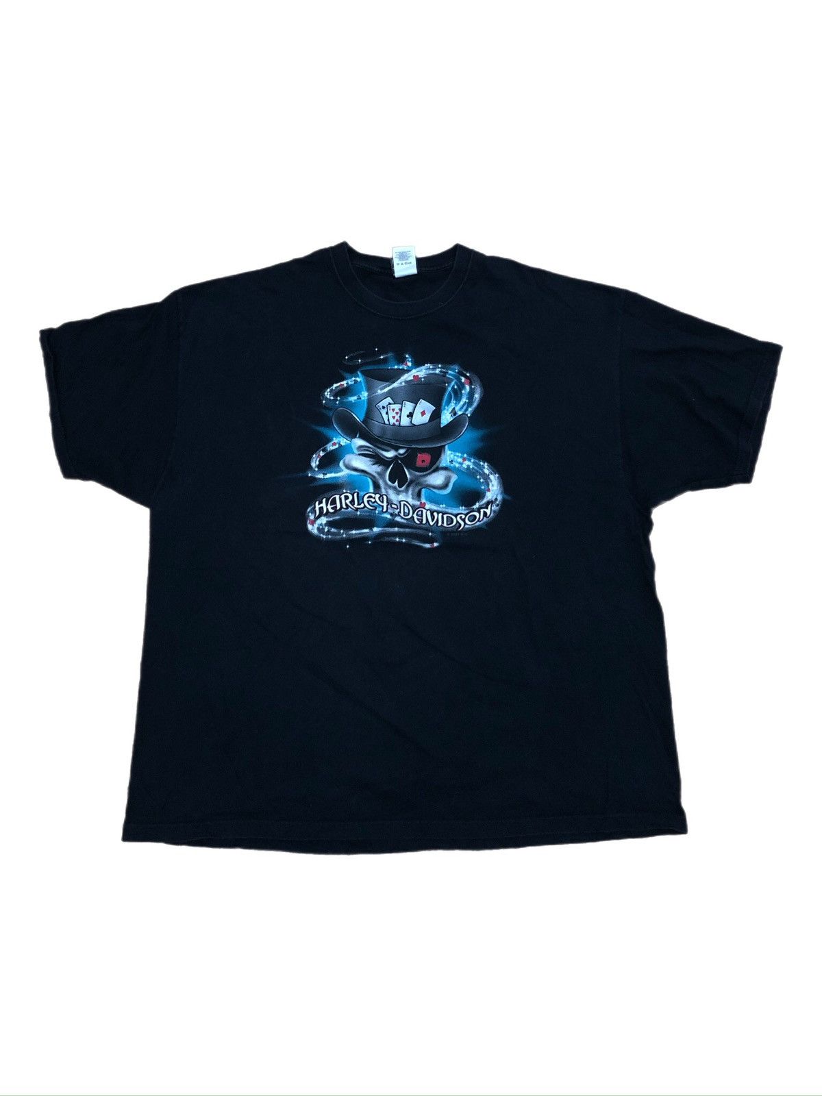 Harley Davidson × Vintage 2007 Harley Davidson Black Magic North Little Rock Biker Tee Size US XXL / EU 58 / 5 - 1 Thumbnail