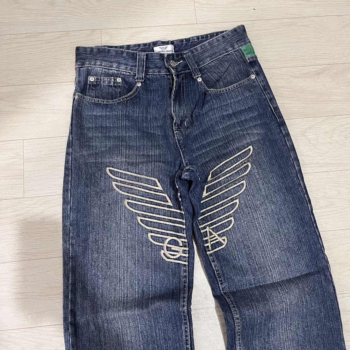 Giorgio Armani 💥RARE💥 Vintage Giorgio Armani jeans embroidered logo Size US 32 / EU 48 - 3 Thumbnail