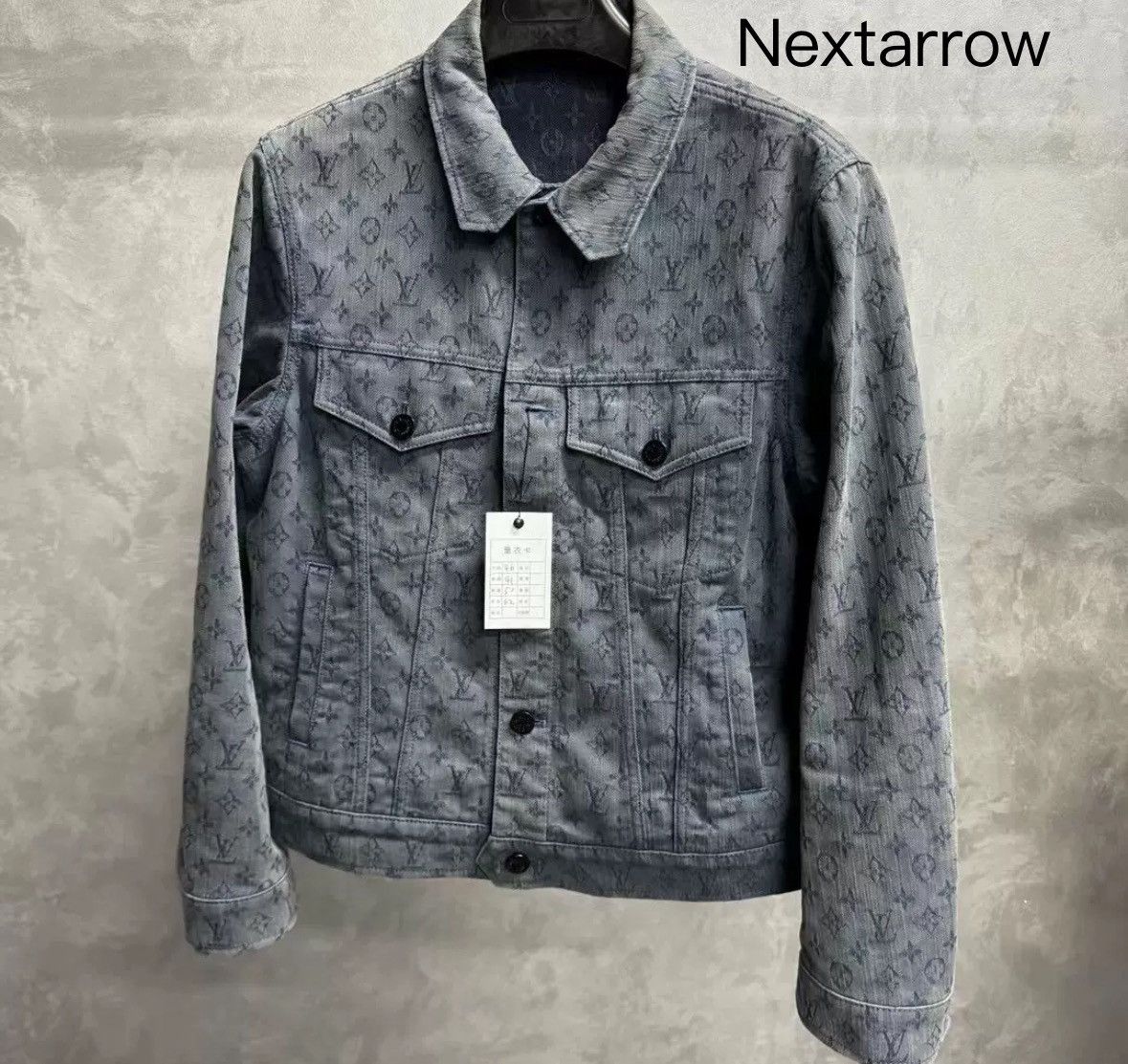 Louis Vuitton Louis Vuitton's latest blue full print logo denim jacket Size US M / EU 48-50 / 2 - 1 Thumbnail