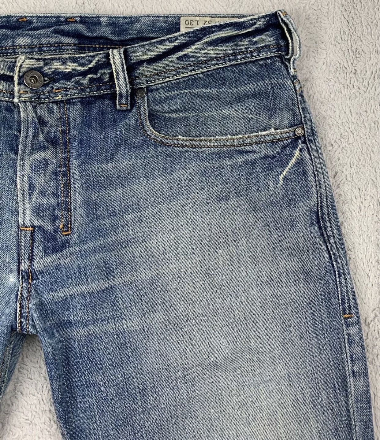 Diesel Diesel Zathan Men’s W34 L32 Distressed Made In Italy 0089J Size US 34 / EU 50 - 4 Thumbnail