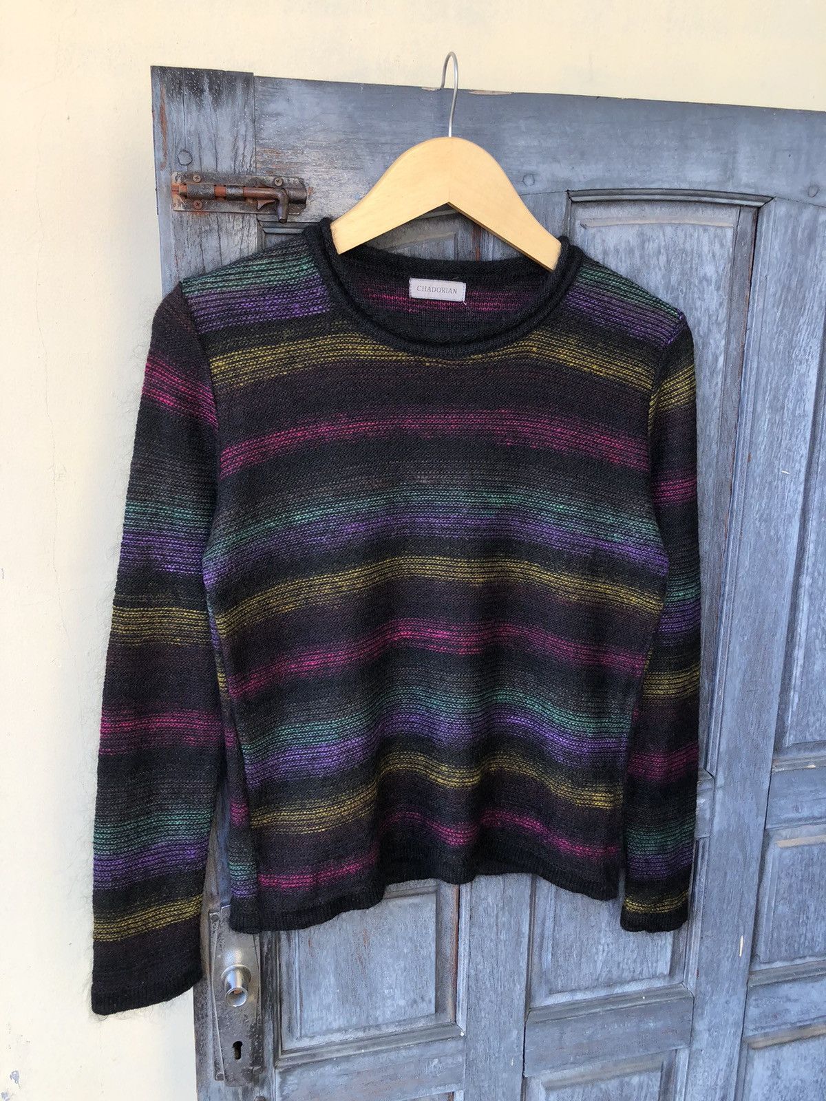 If Six Was Nine Chadorian Japanese Mohair Rainbow Psychedelic Stripe Style Size US M / EU 48-50 / 2 - 5 Thumbnail