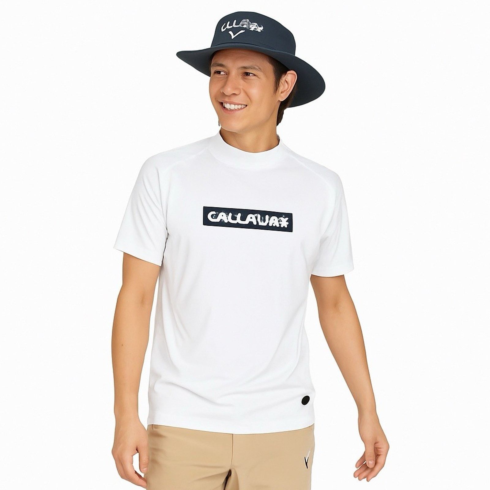 Callaway Callaway Cool Festa Golf Mock Neck Shirt Large White/Blue Size US L / EU 52-54 / 3 - 1 Thumbnail