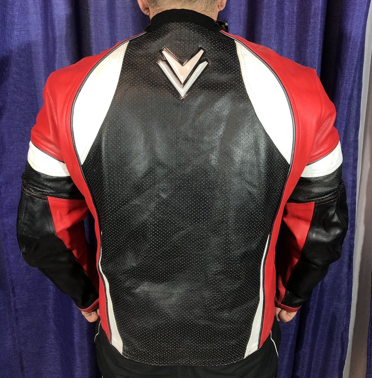 Ferrari × Honda × Yamaha Frank Thomas Motorcycle Leather Jacket Racing Size US L / EU 52-54 / 3 - 4 Thumbnail