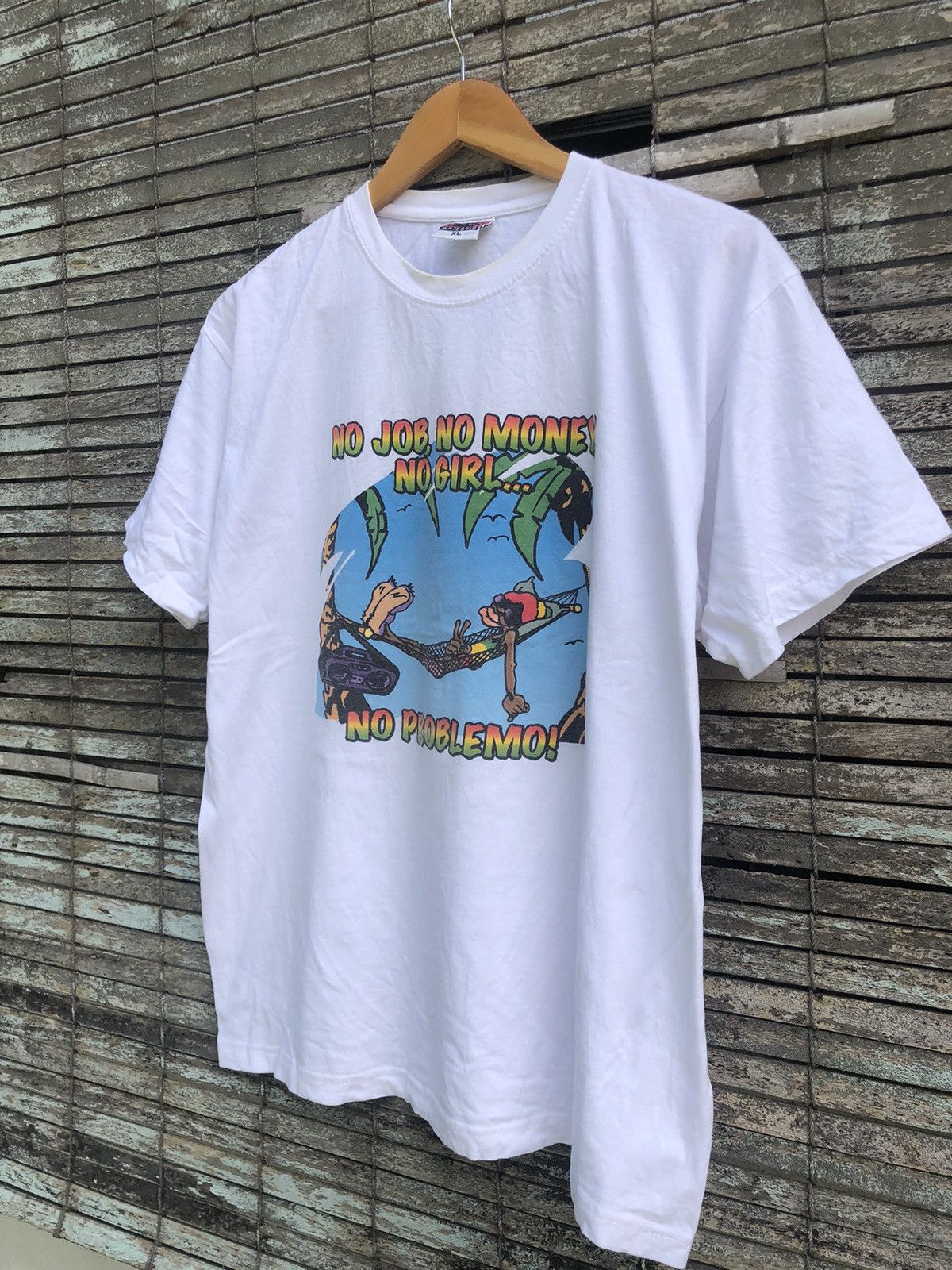 Vintage Vintage Y2K No Job,No Money,No Girl,No Problem Humor Tee Size US L / EU 52-54 / 3 - 4 Thumbnail