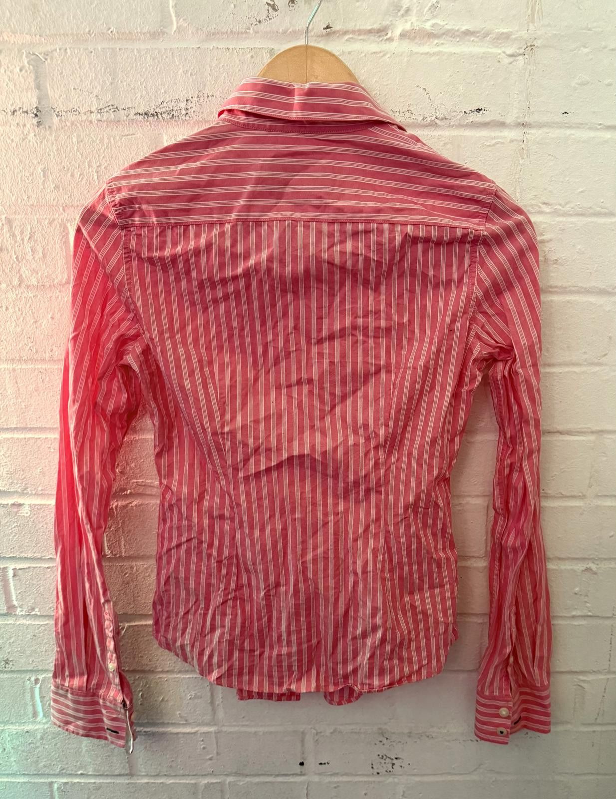 Jack Wills Jack Wills Women's Pink Striped Button-Up Shirt Size S / US 4 / IT 40 - 2 Thumbnail