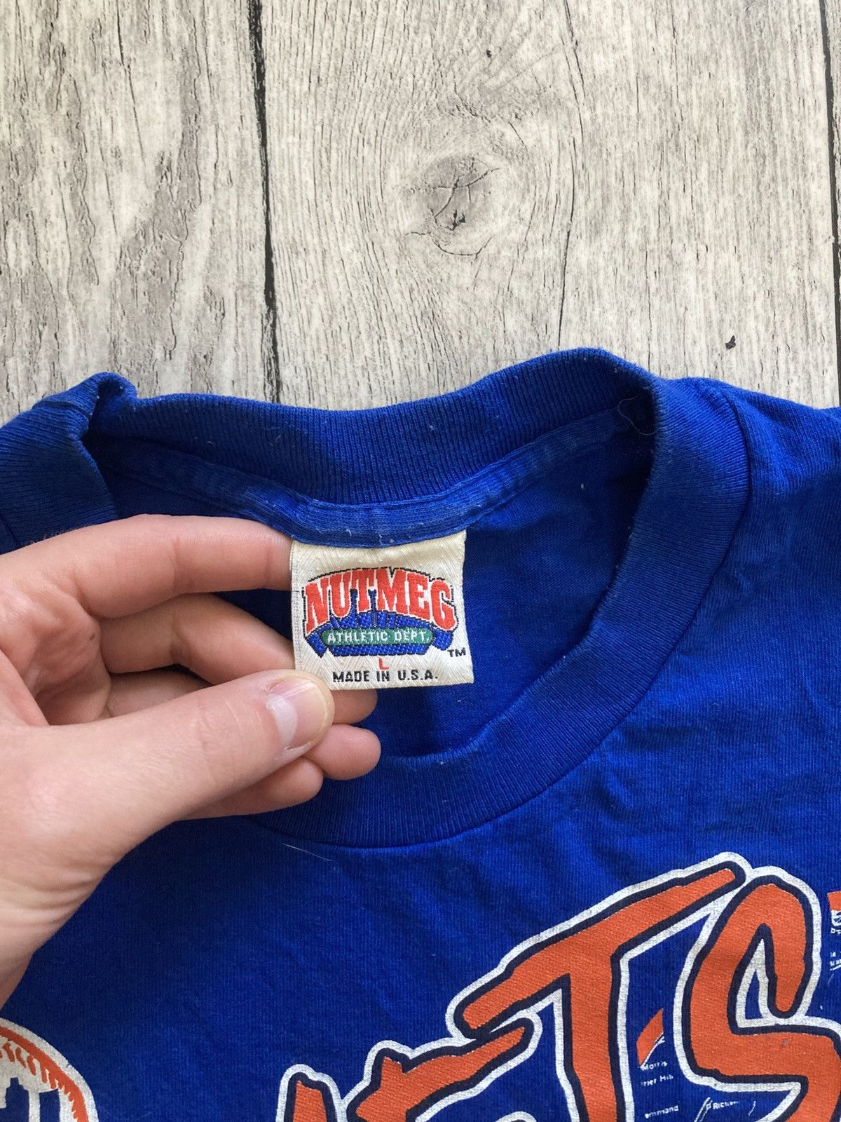 MLB × Nutmeg × Vintage Vintage 90’s new york mets mlb nutmeg tee tshirt L y2k drip Size US L / EU 52-54 / 3 - 8 Thumbnail