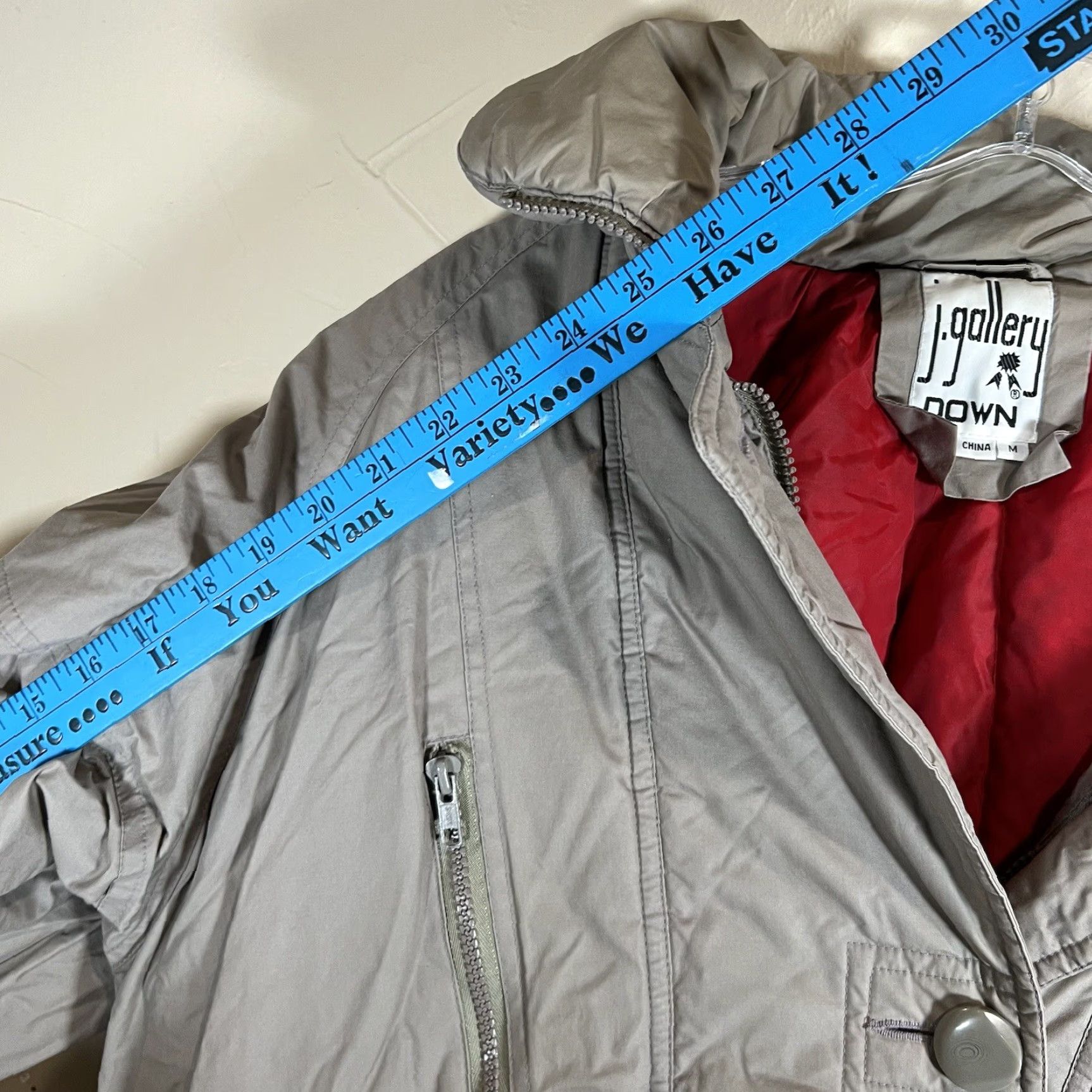 Vintage Vtg J. Gallery Down Puffer Jacket Women's Duck Down Sz M Beige Coat Fashion Size M / US 6-8 / IT 42-44 - 5 Thumbnail