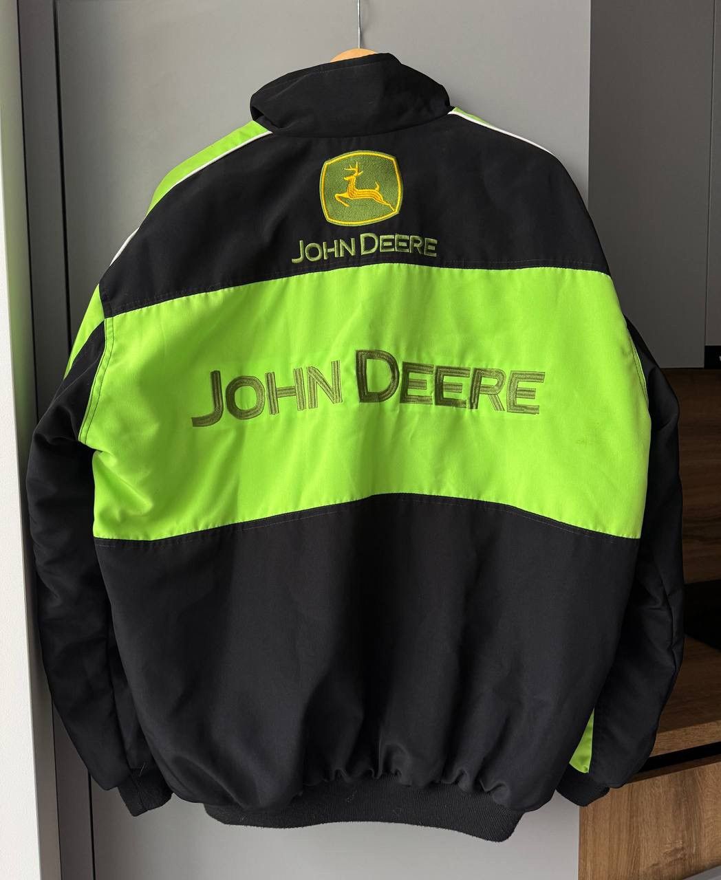 John Deere Vintage John Deere Racing Kawasaki Green Jacket Size US XL / EU 56 / 4 - 8 Thumbnail