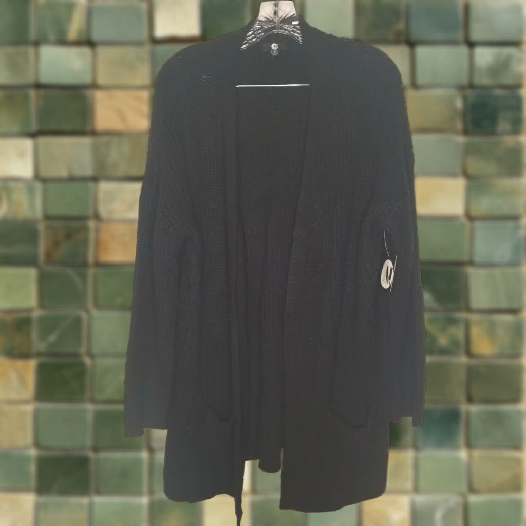 Vintage A&I Womens Black Knit Cardigan Sweater XL Size XL / US 12-14 / IT 48-50 - 1 Thumbnail