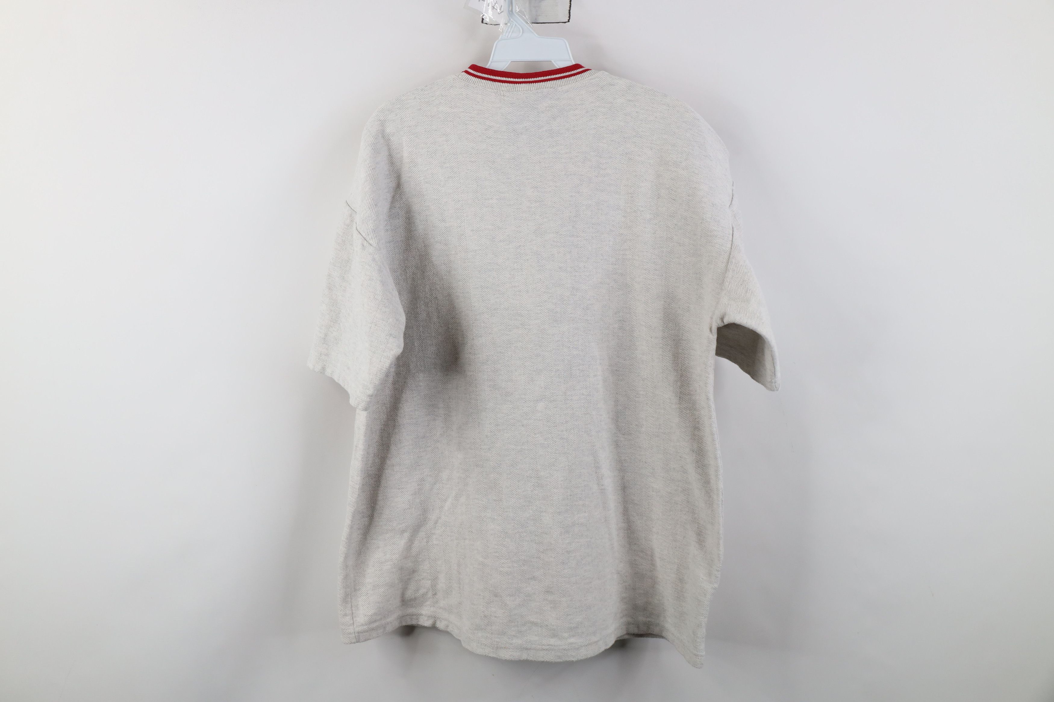 Vintage Vintage 90s Streetwear Herringbone Shooting T-Shirt Gray USA Size US L / EU 52-54 / 3 - 9 Thumbnail