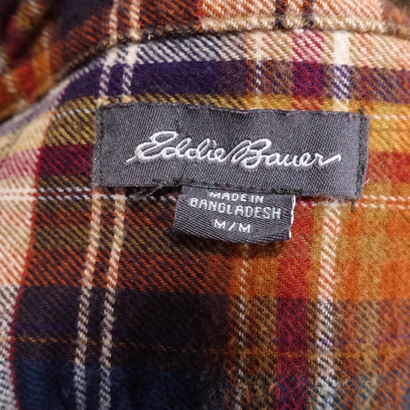 Eddie Bauer Eddie Bauer Shirt Mens M Plaid Flannel Button Front Cotton Multicolor Button-Up Pocket Blues Orange 90s? Size US M / EU 48-50 / 2 - 6 Thumbnail