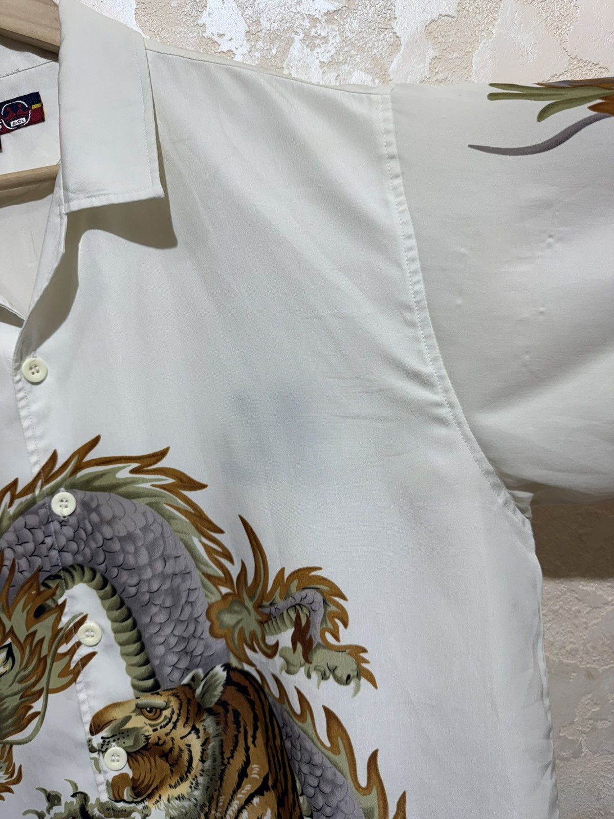 Vintage Dnon Jeans Hawaii Shirt Dragon Tiger Vintage L/XL Size US L / EU 52-54 / 3 - 6 Thumbnail