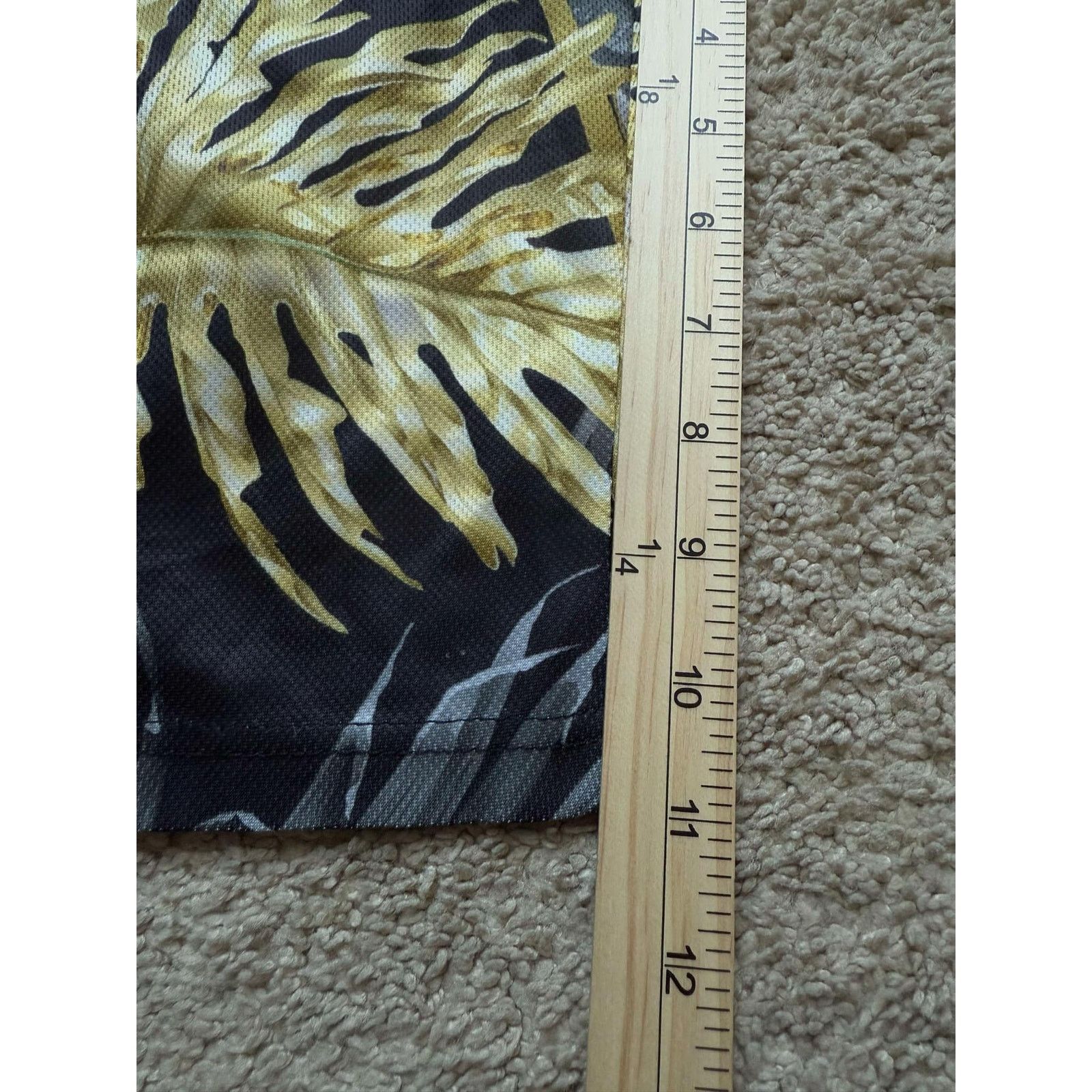 Other Tropical Palm Leaves Swim Trunks Short Black/Gold Men's 3XL Size US 42 / EU 58 - 9 Thumbnail