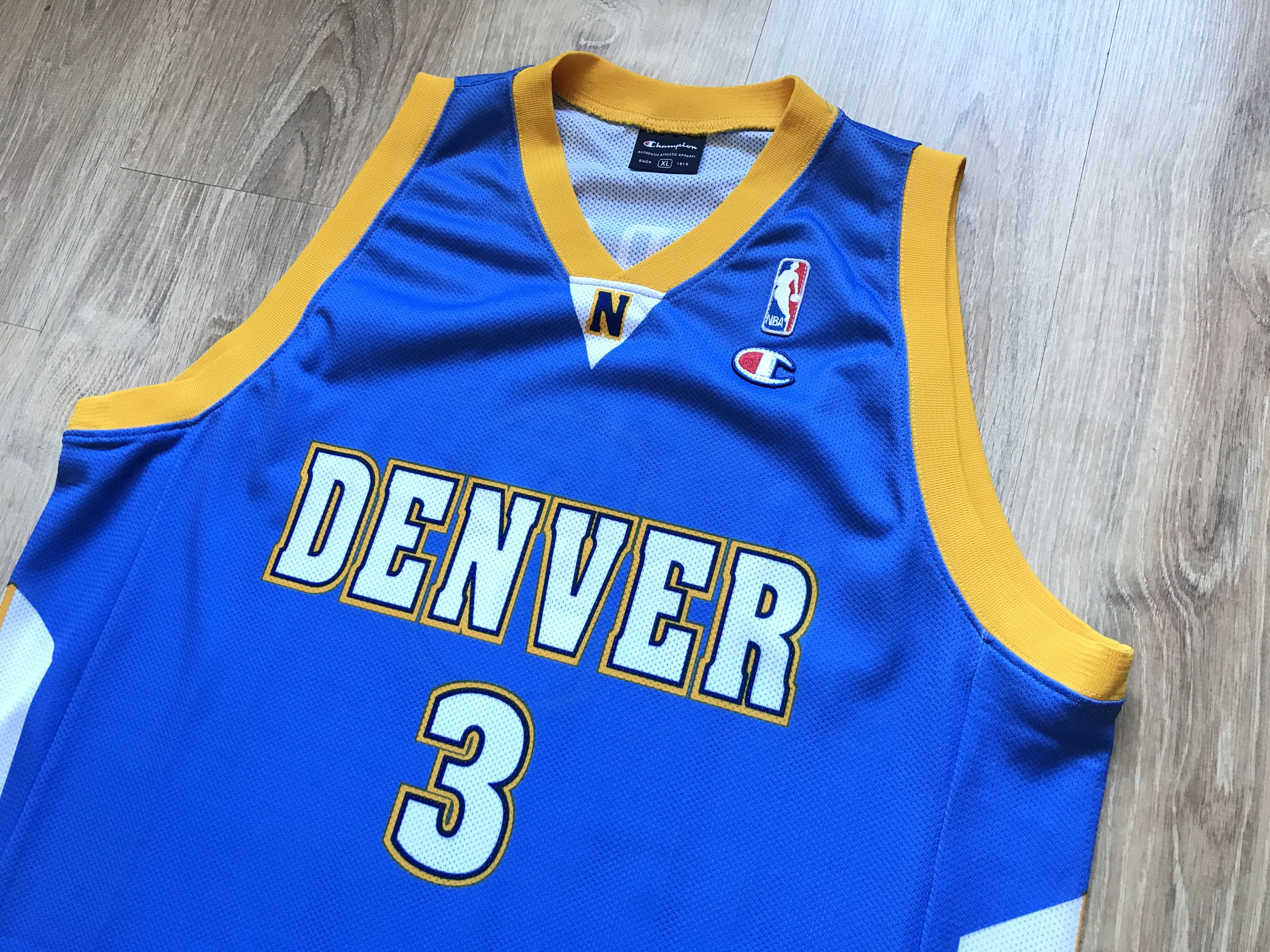 Champion × NBA × Vintage Vintage NBA Denver Nuggets Allen Iverson #3 Jersey Size US XL / EU 56 / 4 - 2 Thumbnail