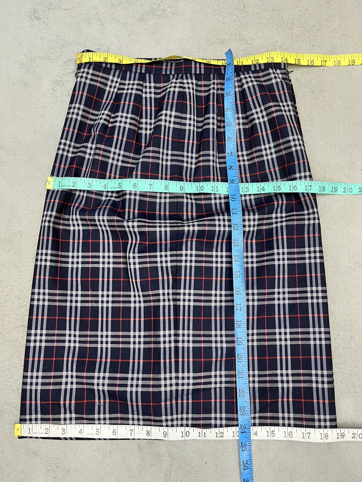 Burberry × Vintage ARCHIVE🔥BURBERRY WOOL CHECKED SKIRT Size 28" / US 6 / IT 42 - 13 Thumbnail