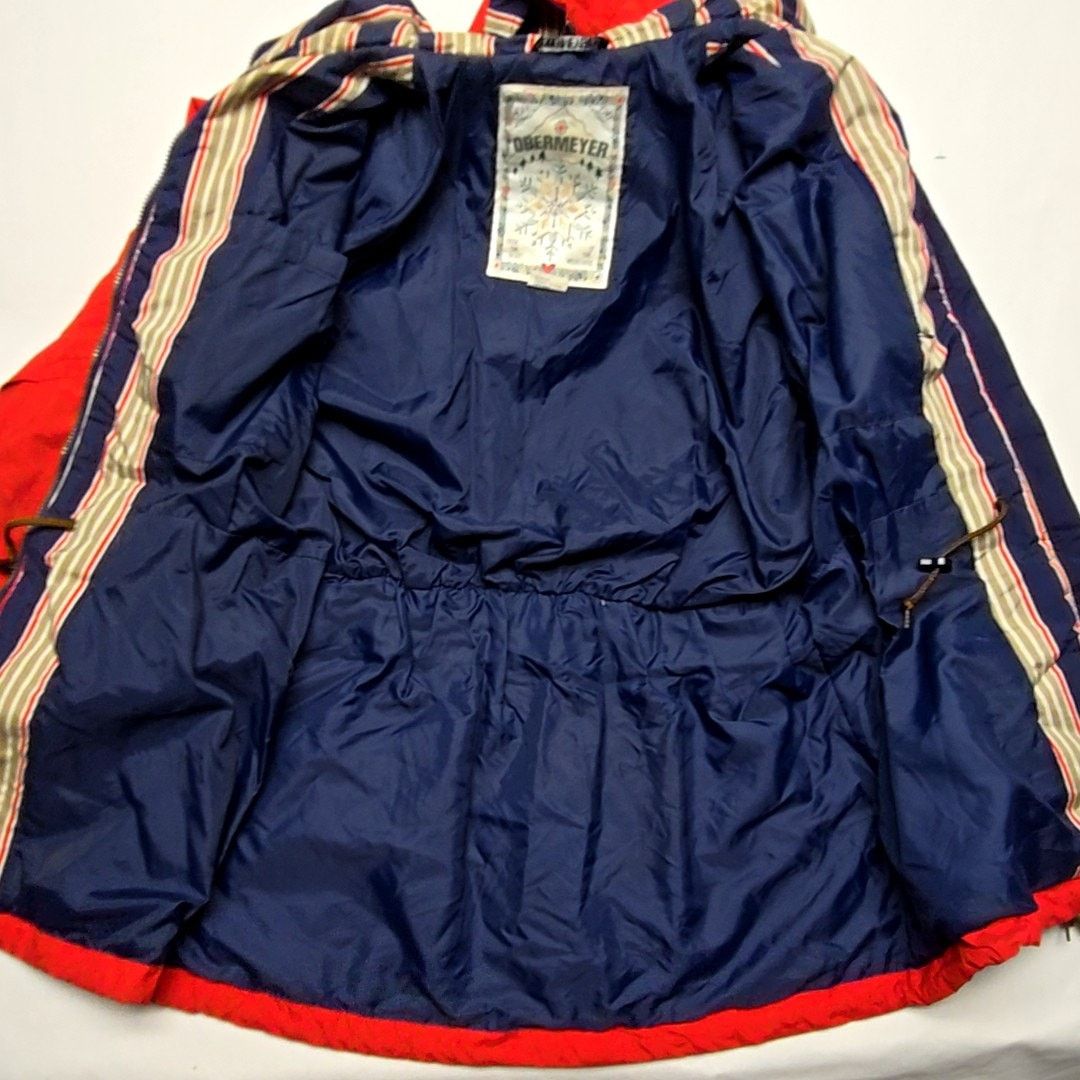 Obermeyer Vintage Obermeyer Ski Jacket Red Hooded Winter Coat 10 Size L / US 10 / IT 46 - 12 Thumbnail