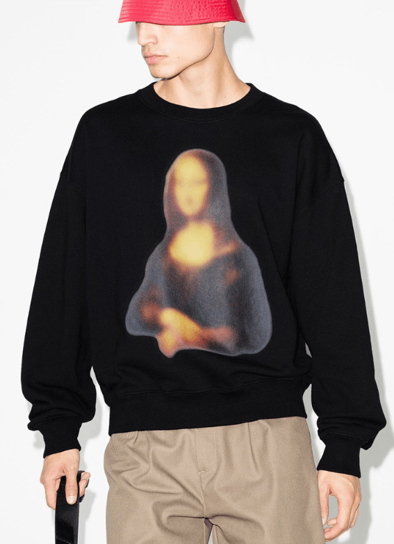 Off-White Blue Blurred Mona Lisa Arrows Oversized Sweatshirt Size US M / EU 48-50 / 2 - 2 Thumbnail