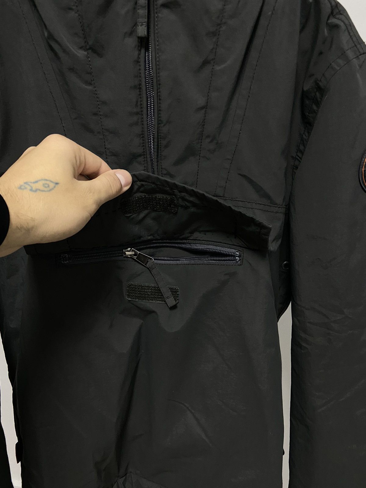 Napapijri × Vintage Napapijri anorak Jacket big Logo pocket Vintage fleece Size US S / EU 44-46 / 1 - 7 Thumbnail