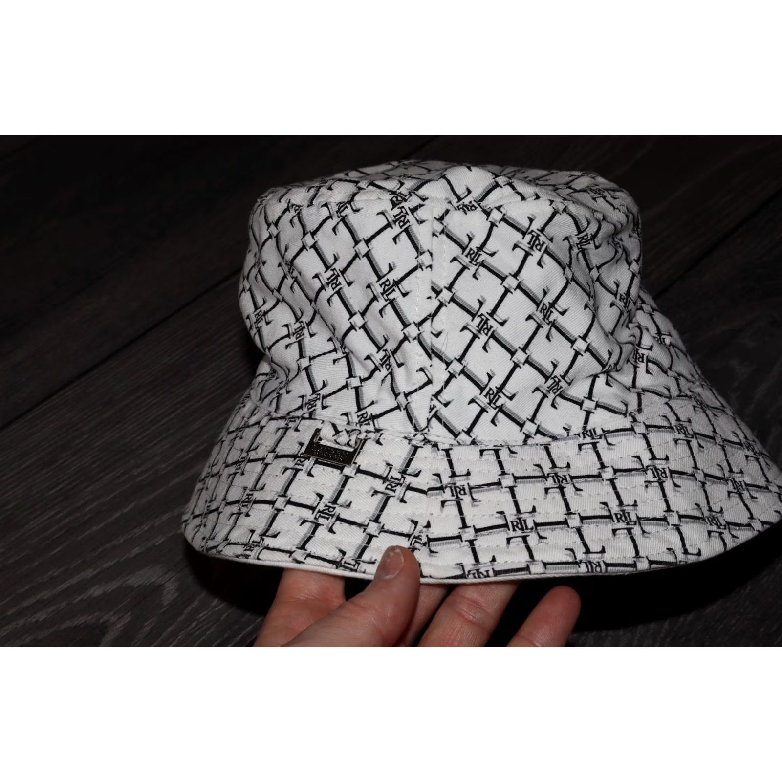 Polo Ralph Lauren Womens Bucket Hat RALPH LAUREN Mult Logo White Original Monogram Unisex Rare One Size Multicolor Cap Size ONE SIZE - 2 Thumbnail