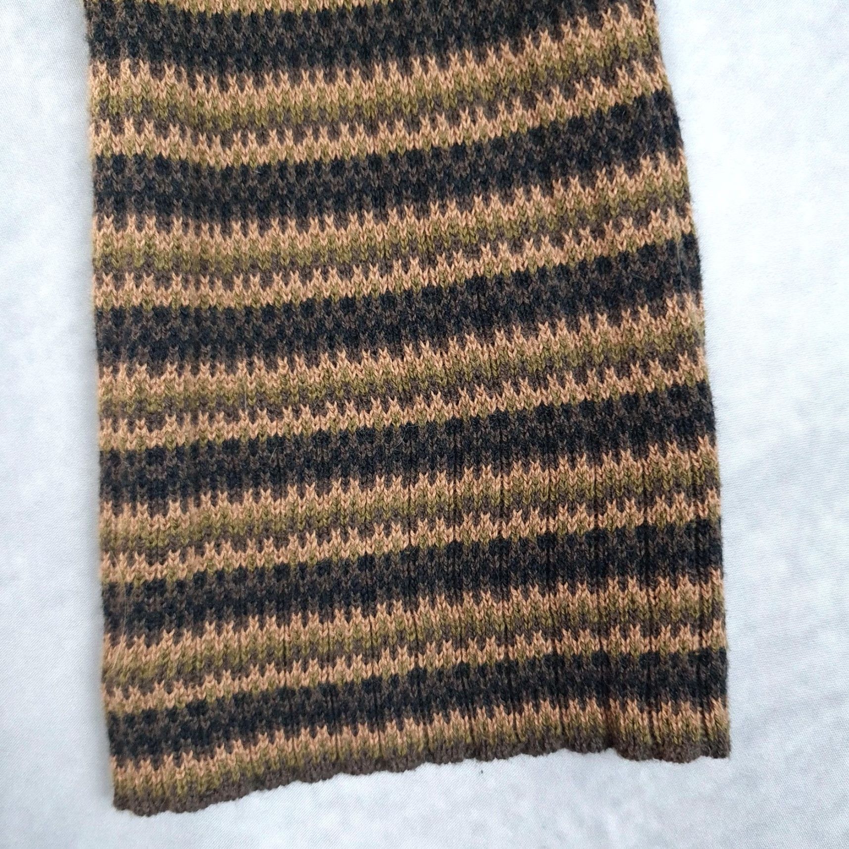 UNIF VINTAGE UNIF Sweater Cardigan Womens XL Brown Striped Collared Zip Stretch 90s Grunge Size XL / US 12-14 / IT 48-50 - 7 Thumbnail