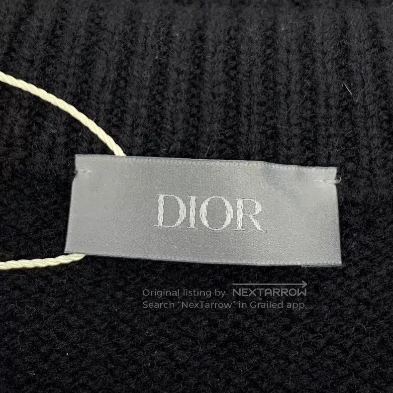 Dior Dior Black logo letter embroidery wool round neck long-sle Size US XL / EU 56 / 4 - 5 Thumbnail