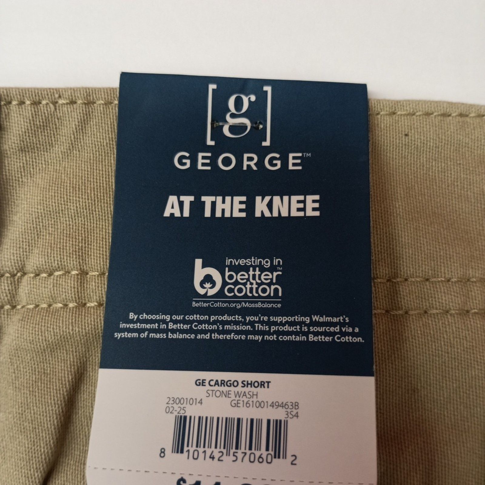 George George Cargo Shorts Mens Size 46 Beige Flat Front 10" Inseam Size US 44 / EU 60 - 5 Thumbnail