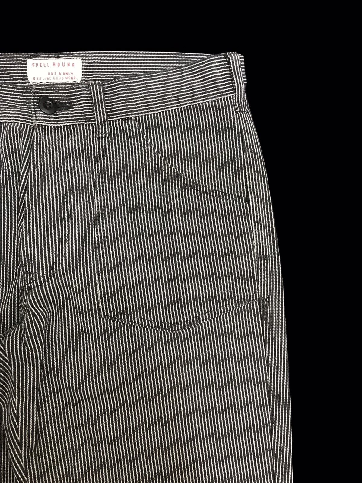 Japanese Brand × Spellbound 💥MILITARY💥SPELLBOUND HICKORY STRIPE BAKER PANT F323 Size US 31 - 4 Thumbnail