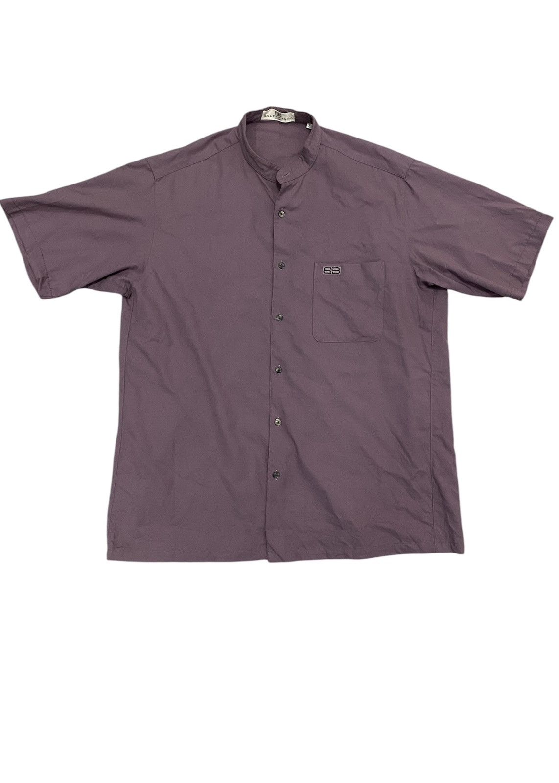 Balenciaga 1990s Balenciaga embroidered logo 100% wool shirt Size US L / EU 52-54 / 3 - 1 Thumbnail