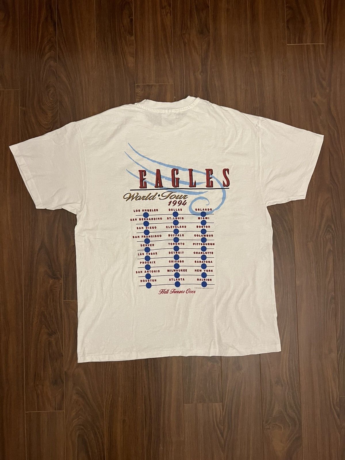 Band Tees Vintage 1994 Eagles Hell Freezes Over Tour Band Tee Size US XL / EU 56 / 4 - 2 Thumbnail