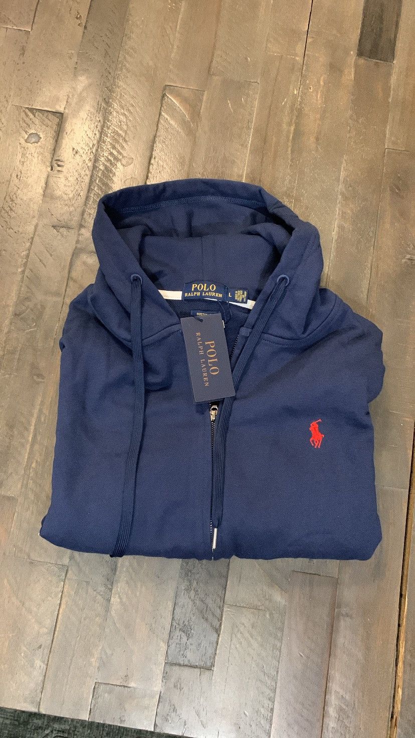 Polo Ralph Lauren Navy blue Polo Ralph Lauren double knit hoodie Size US L / EU 52-54 / 3 - 1 Thumbnail