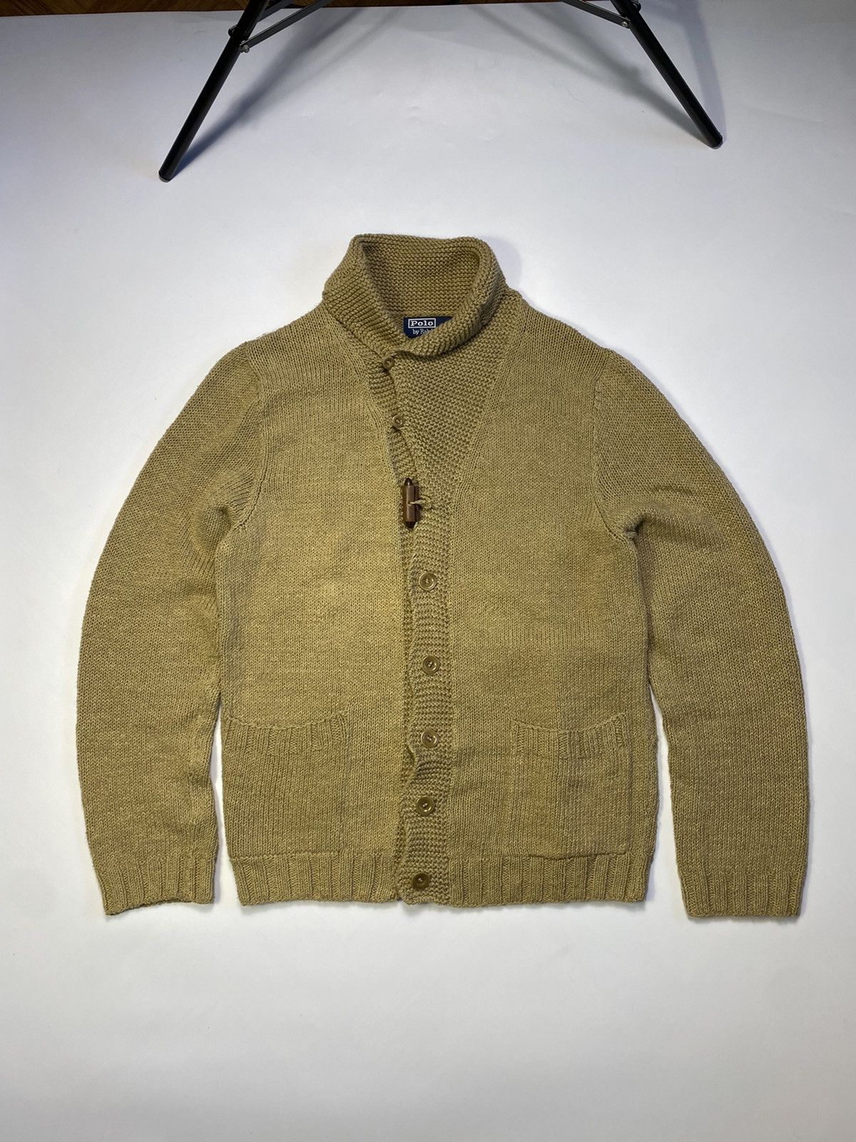 Ralph Lauren RARE! Polo Ralph Lauren Linen Shawl Cable Knit Cardigan Size US M / EU 48-50 / 2 - 1 Thumbnail