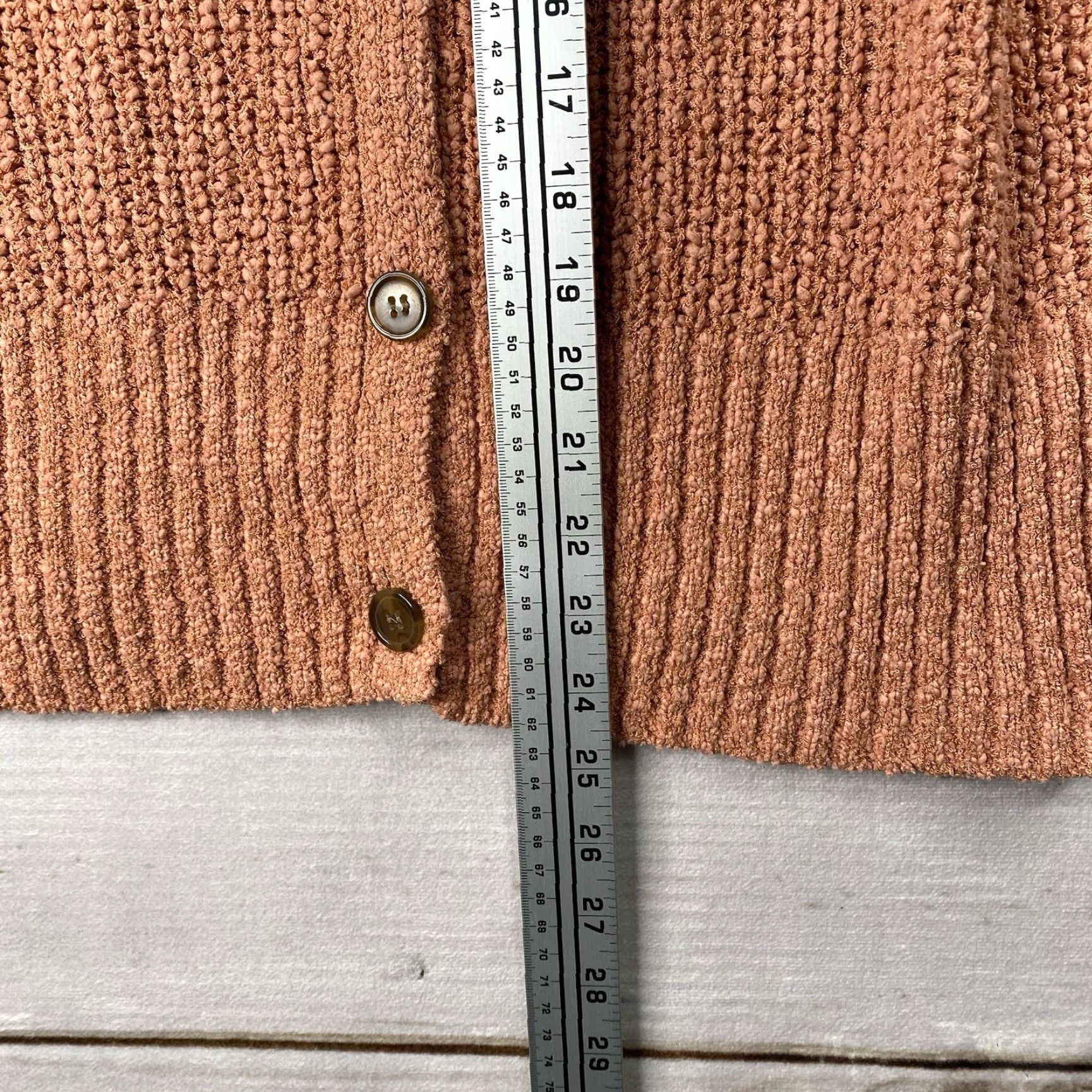 Vintage VINTAGE LC Lauren Conrad Cardigan Sz 1X Terracotta Button Up Cable Knit Crochet Earthy Size XL / US 12-14 / IT 48-50 - 3 Thumbnail