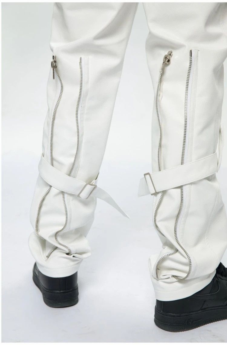 Leather × Vintage Cool White Pu Leather Pants Men Size US 35 - 5 Thumbnail