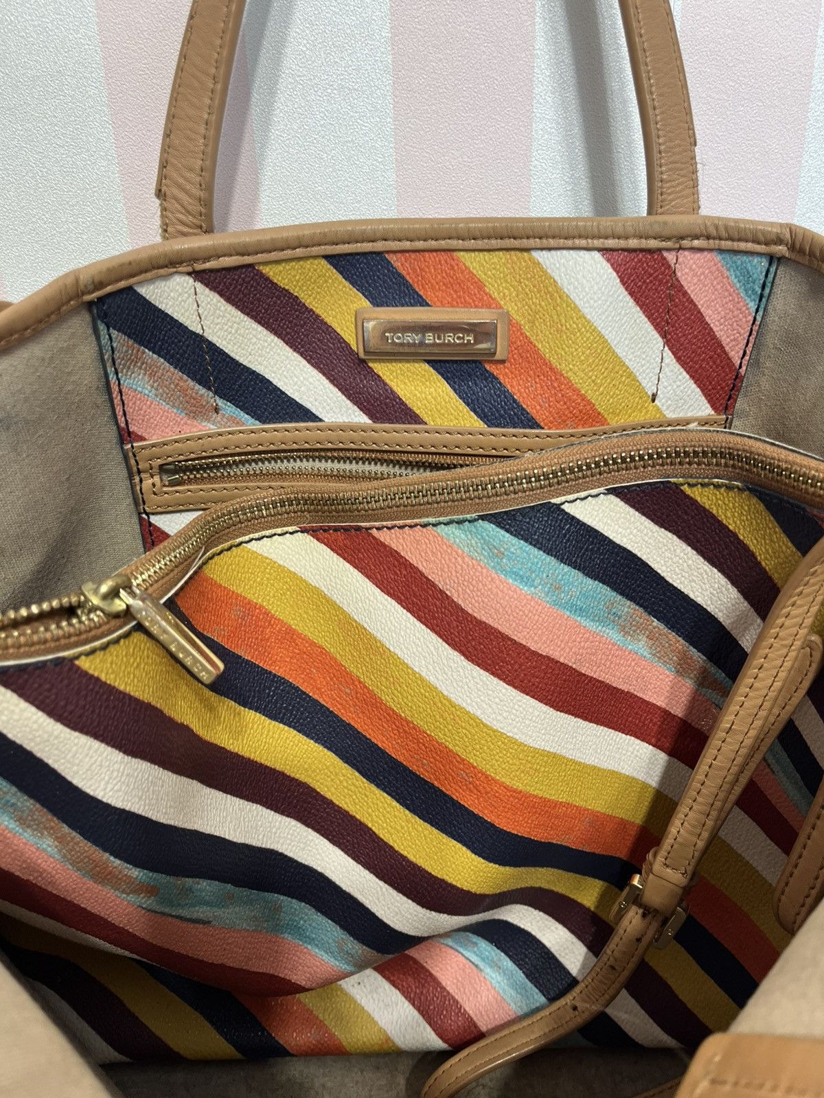 Tory Burch Tory Burch Multicolor Striped Bag Size ONE SIZE - 4 Thumbnail