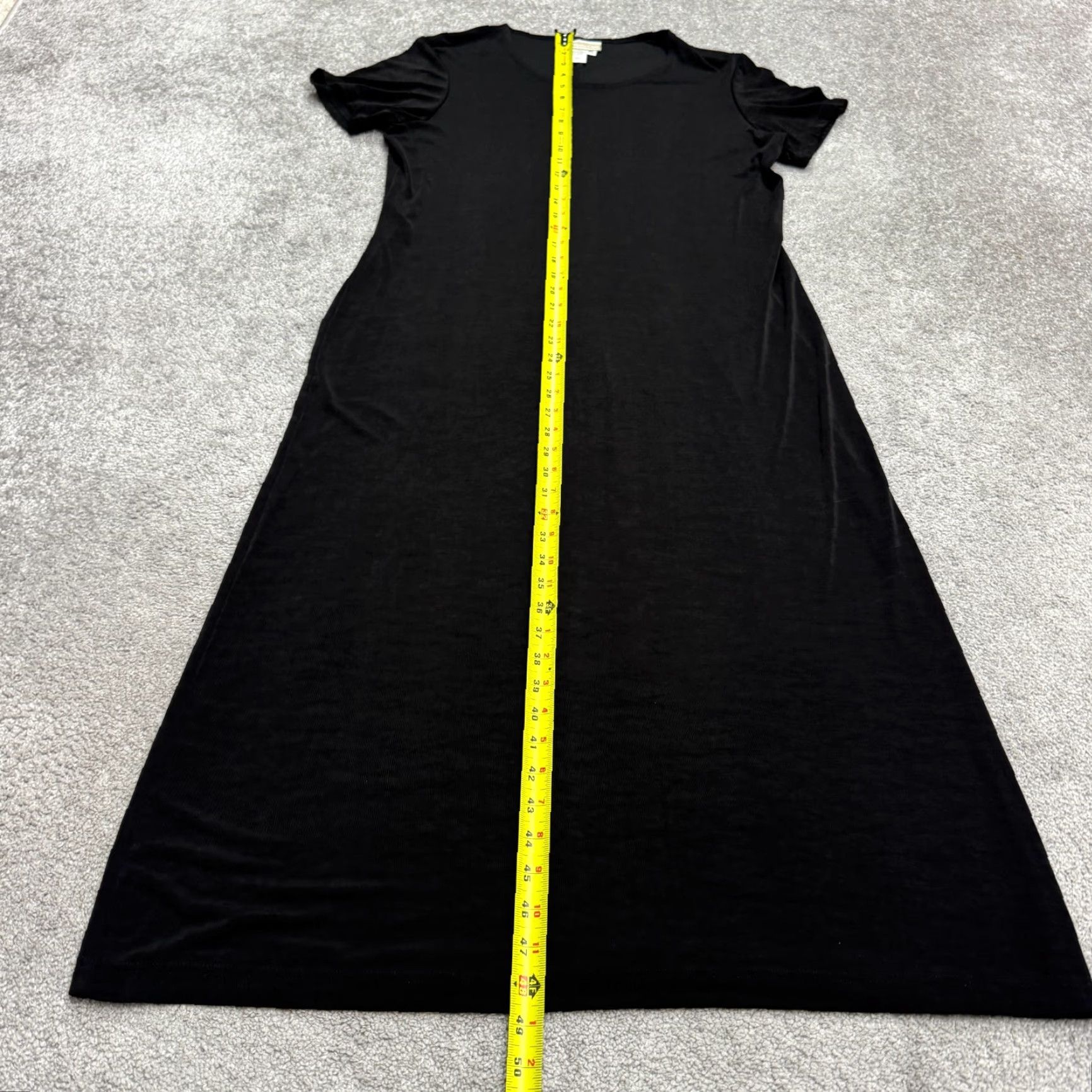 Coldwater Creek VINTAGE Coldwater Creek Maxi T-Shirt Dress Womens Large Petite Black Knit Casual Size L / US 10 / IT 46 - 7 Thumbnail