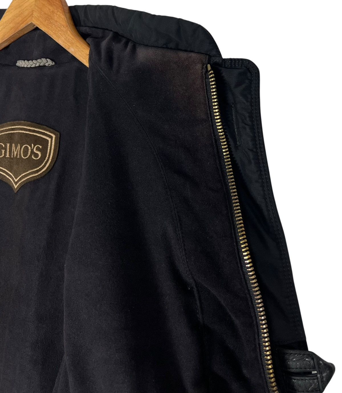 Gimo's Vintage Gimo’s Technical Jacket Black Leather Designer Coat Size US L / EU 52-54 / 3 - 12 Thumbnail