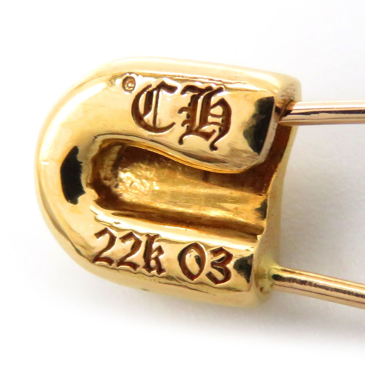 Chrome Hearts Chrome Hearts Gold Safety Pin Earring Size ONE SIZE - 3 Thumbnail