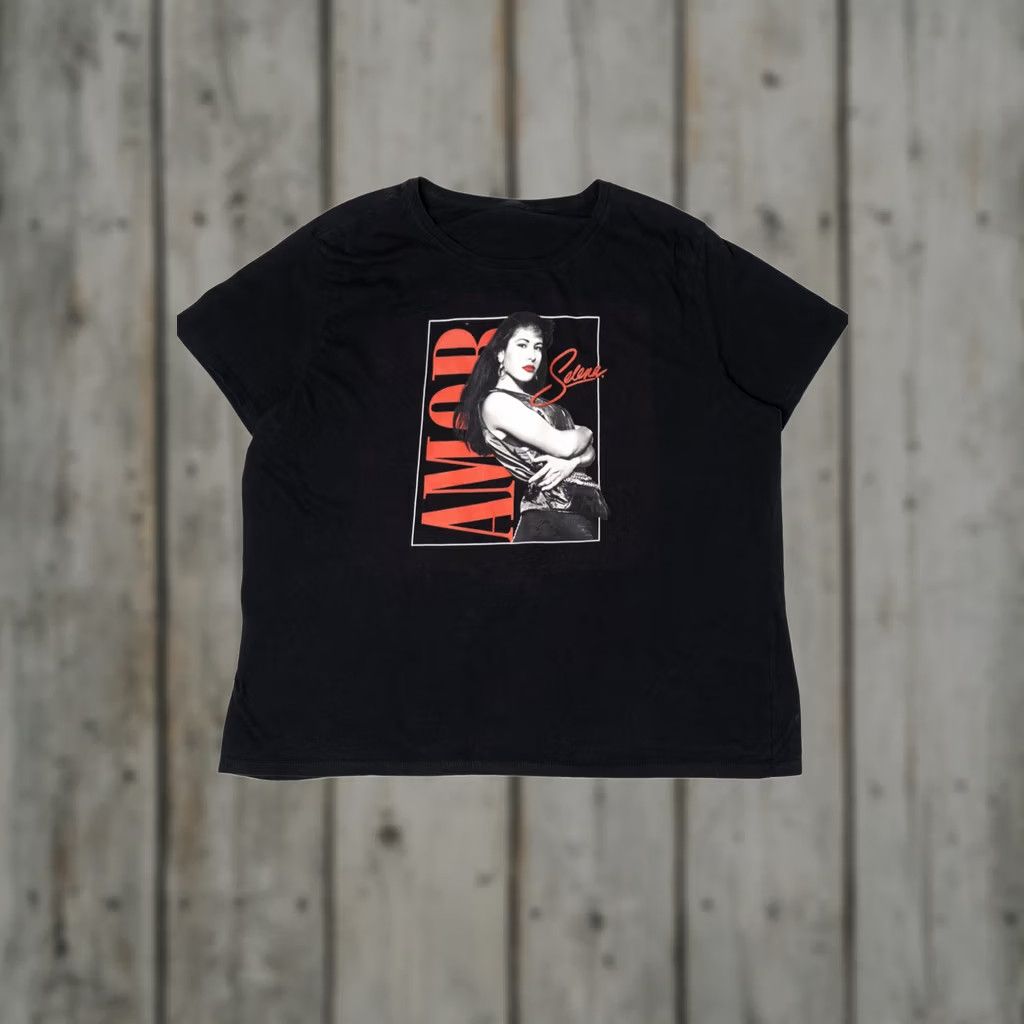 Vintage VINTAGE Selena Amor T-Shirt Unisex Adults XX-Large Black 2010s Shirt Mens Womens Girls Boys Size US XXL / EU 58 / 5 - 1 Thumbnail
