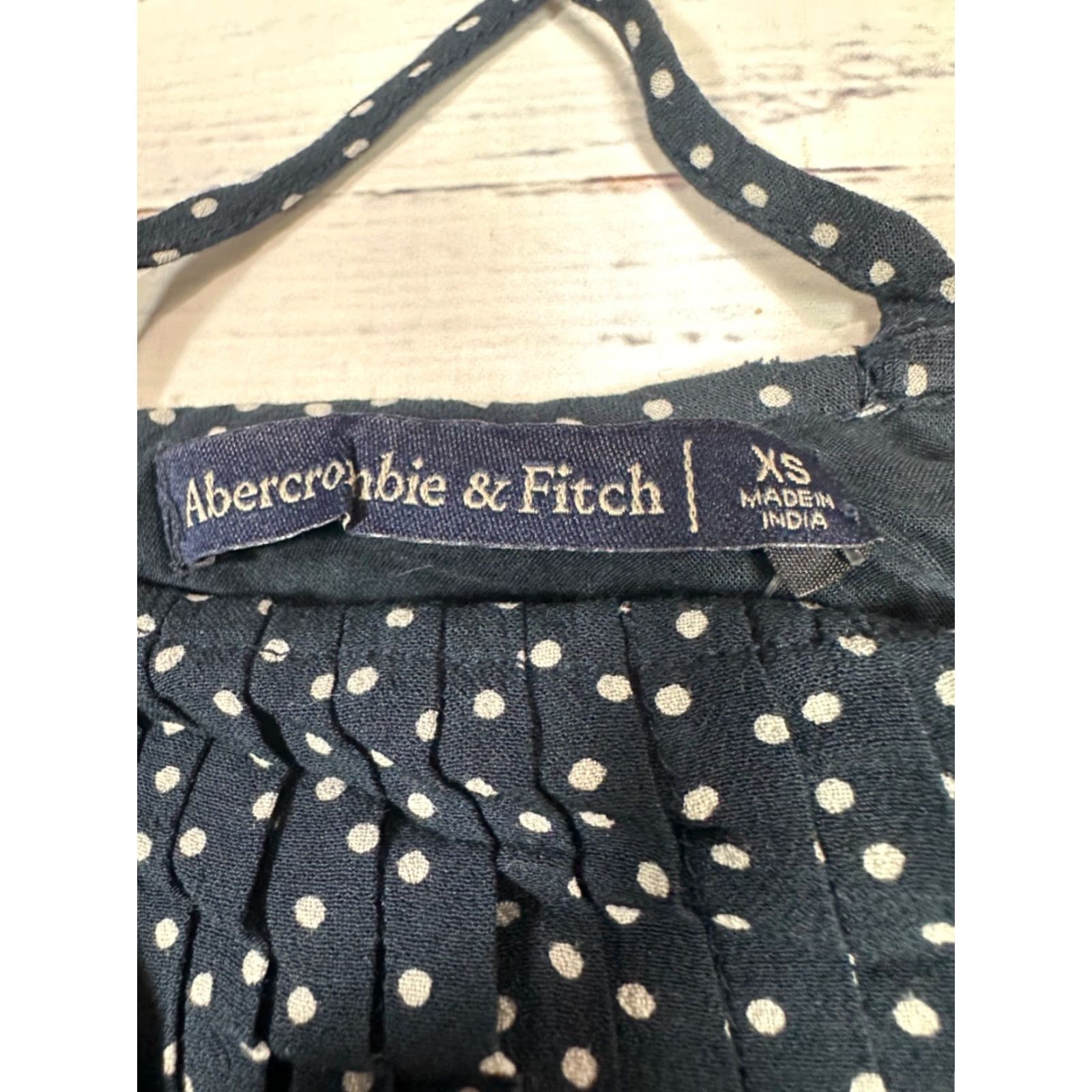 Abercrombie & Fitch Abercrombie & Fitch Womens Tank XS Blue Polka Dot Tunic Tank Top New Size XS / US 0-2 / IT 36-38 - 7 Thumbnail