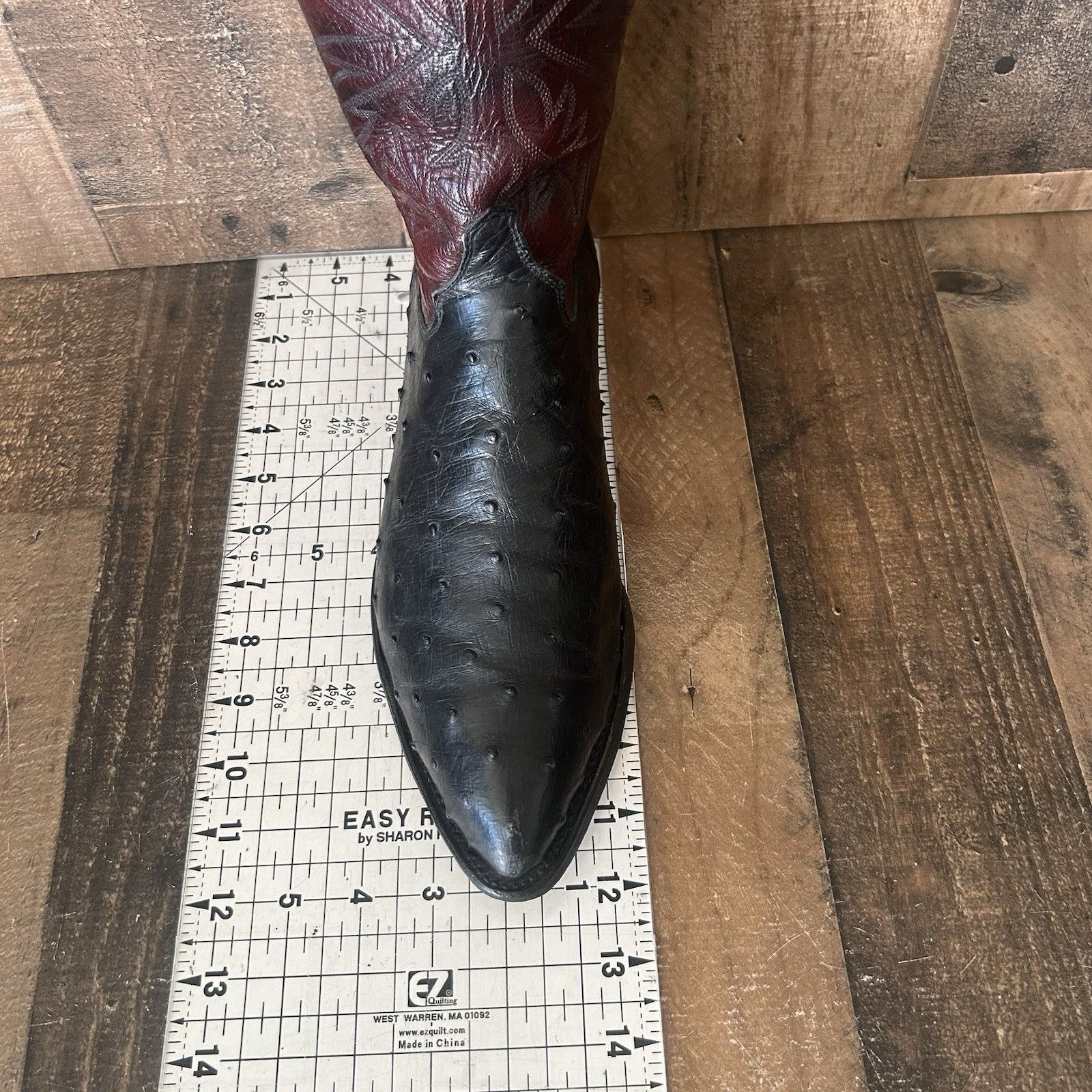 Justin Justin 3012 Full Quill Ostrich Cowboy Boots Mens 10 D Size US 10 / EU 43 - 4 Thumbnail