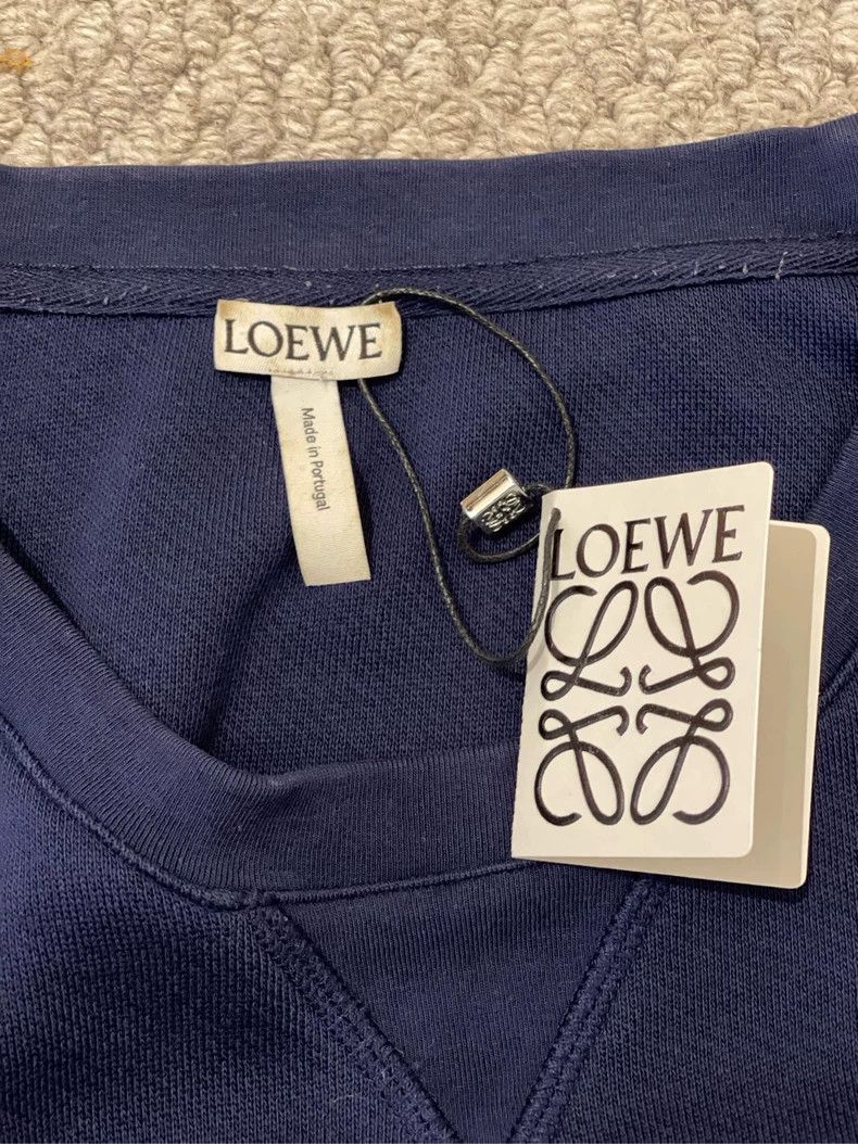Loewe LOEWE Blue zipper Logo round neck T-shirt Size M / US 6-8 / IT 42-44 - 5 Thumbnail