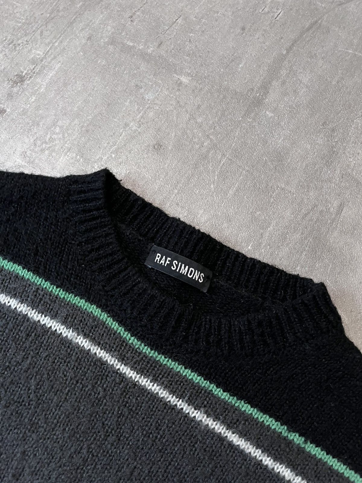 Raf Simons Raf Simons A/W 2013 Striped mohair blend sweater Size US L / EU 52-54 / 3 - 7 Thumbnail