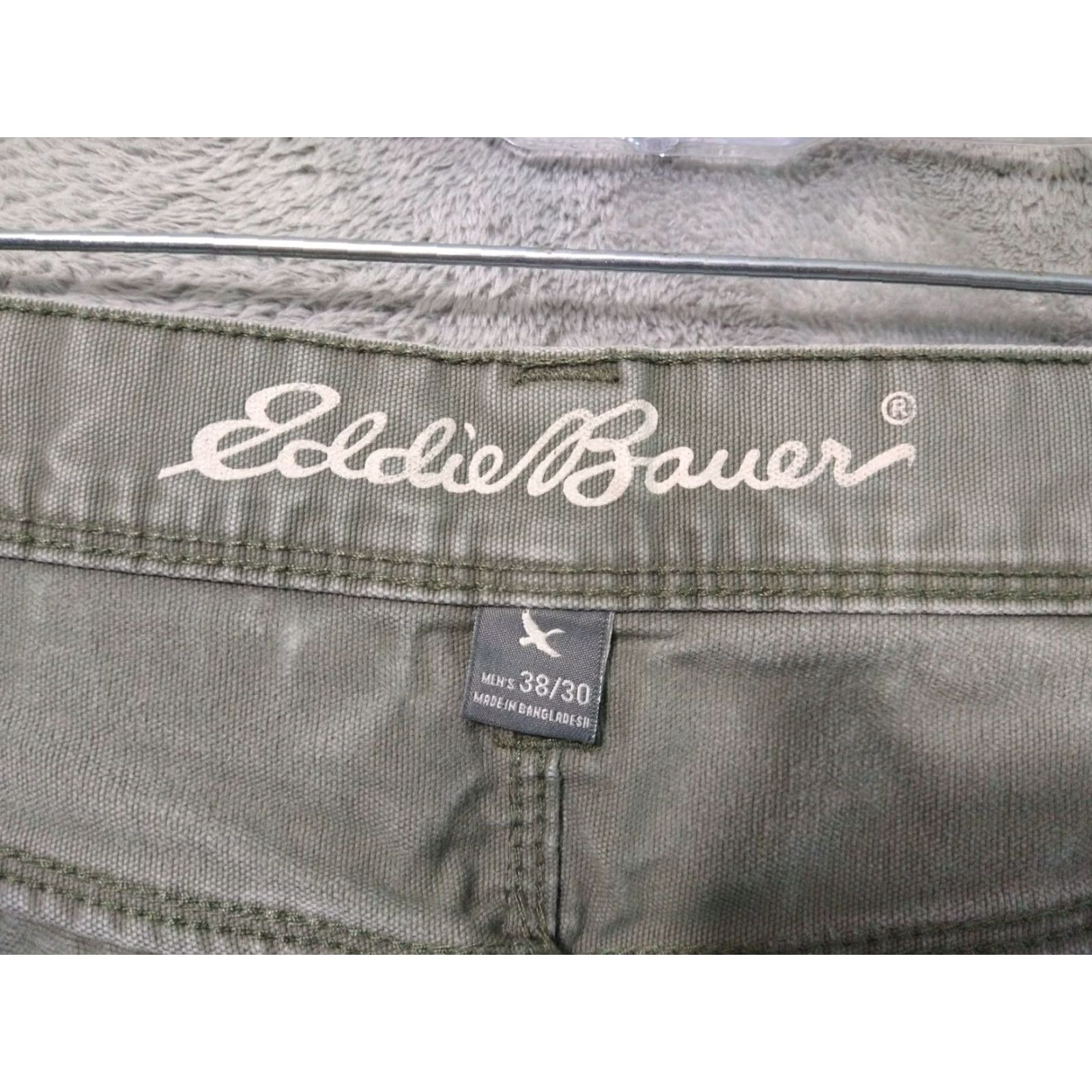 Eddie Bauer Eddie Bauer Pants Mens 38x30 Green Duck Canvas Utility Outdoor Workwear Casual Pants 5-Pocket Straight Rise Mid Green Mens Size US 38 / EU 54 - 7 Thumbnail