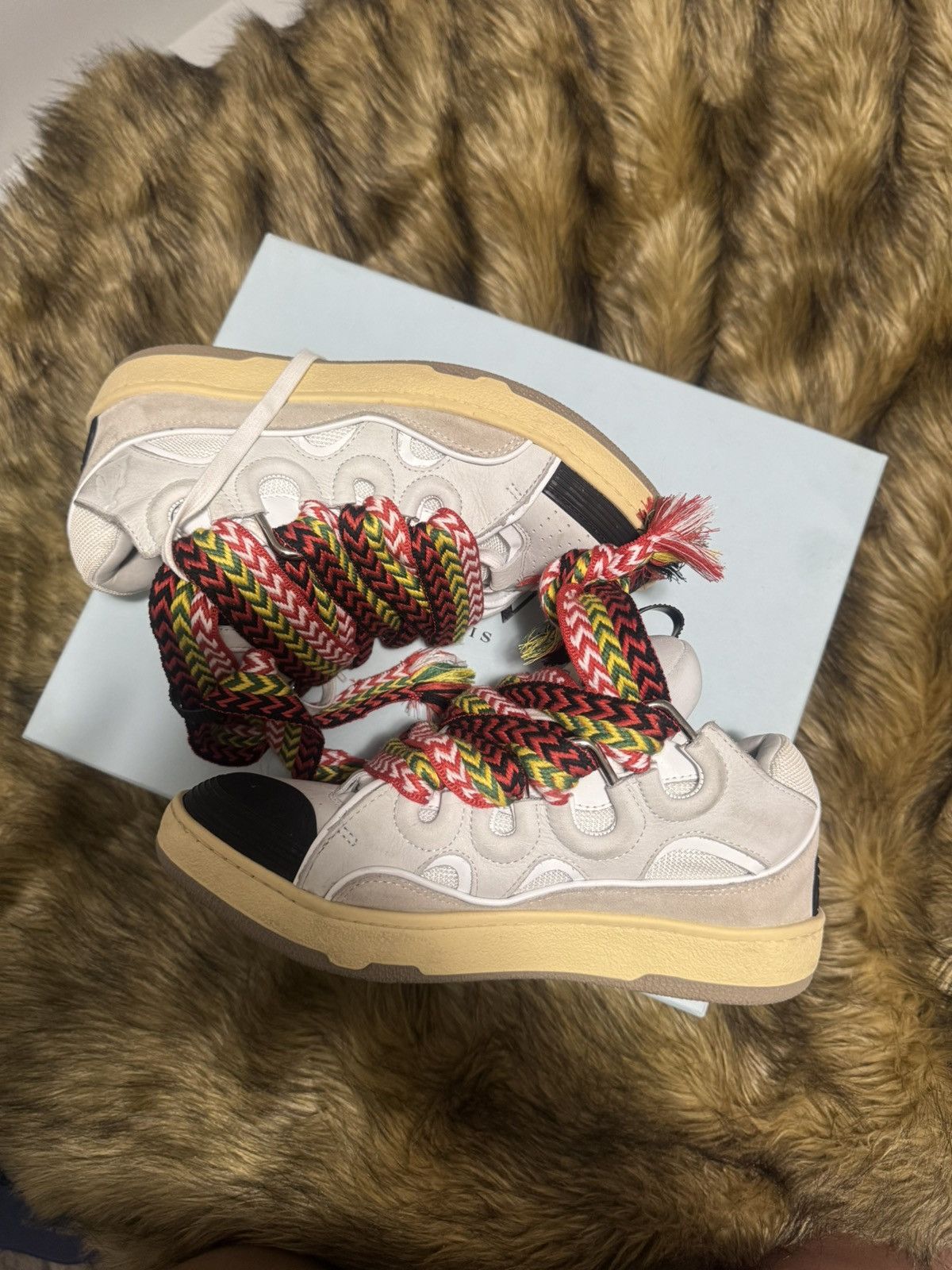 Lanvin 41 Lanvins White Curb Sneakers Size US 8 / EU 41 - 4 Thumbnail